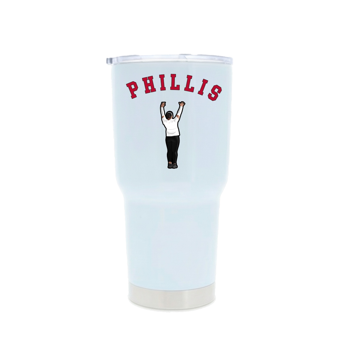 30oz Stainless Steel Tumbler — Shirsey Arch in White
