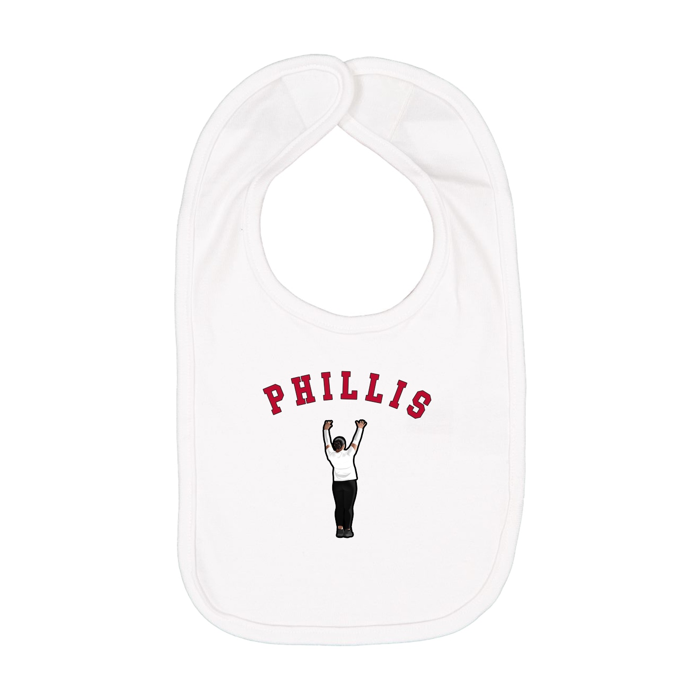 Infant Bib — Shirsey Arch in White