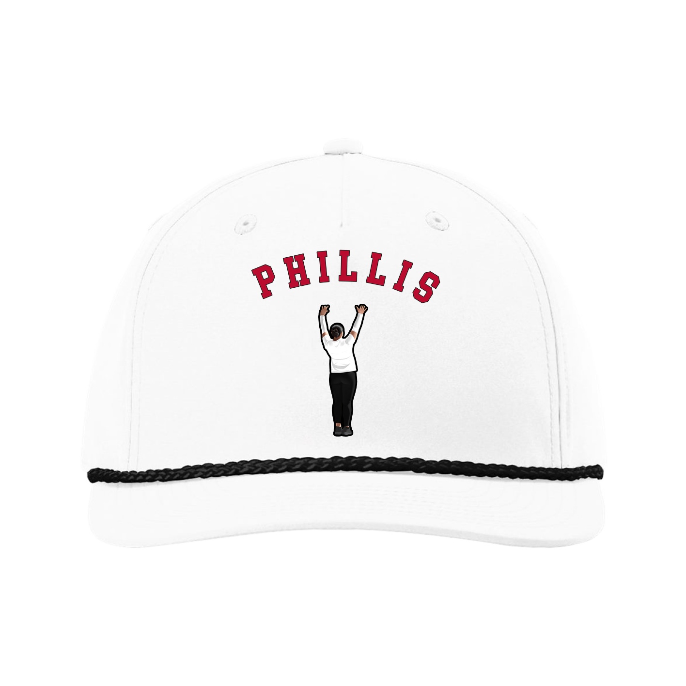 Five-Panel Classic Rope Cap — Shirsey Arch in White