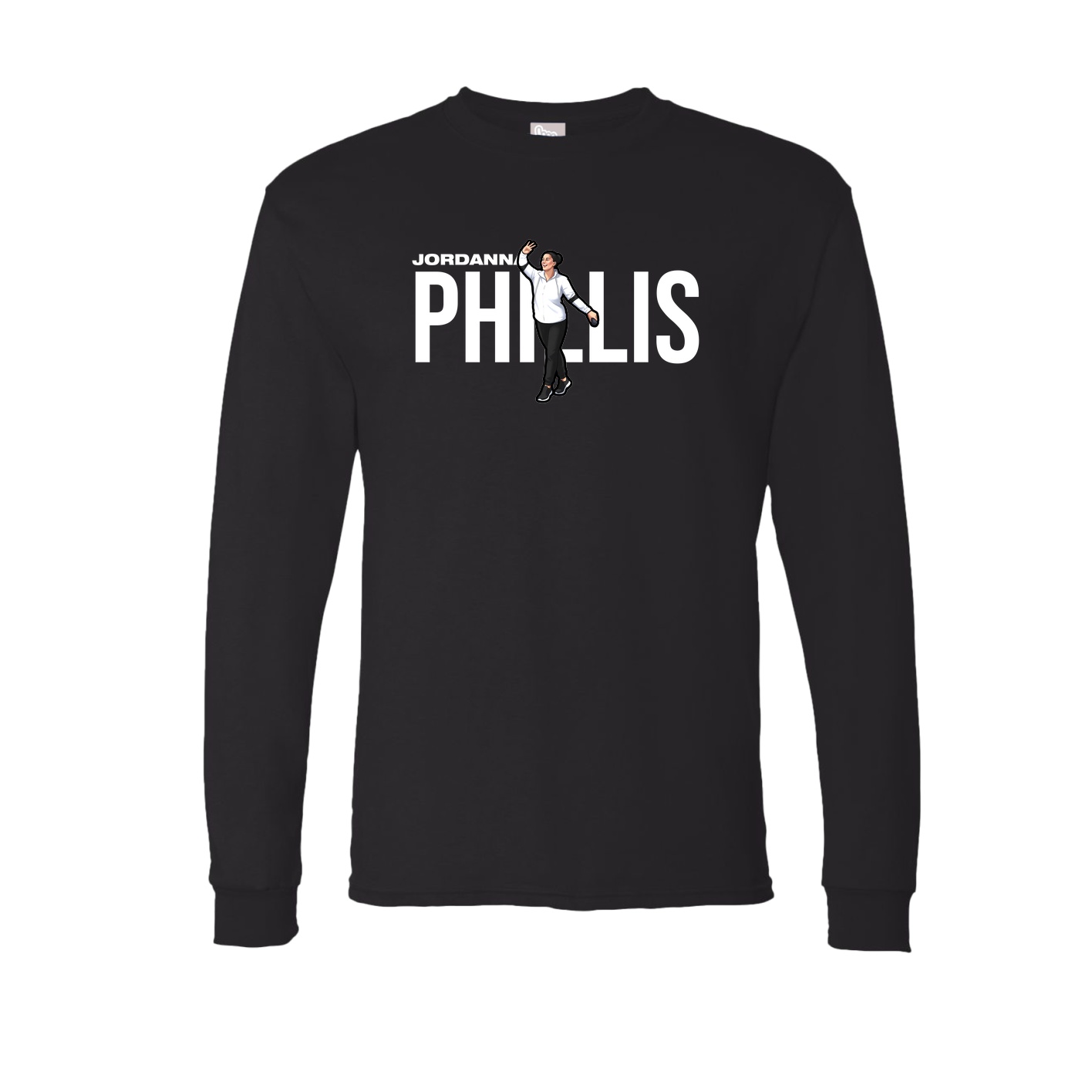 Long Sleeve Tee — Player Name in Black