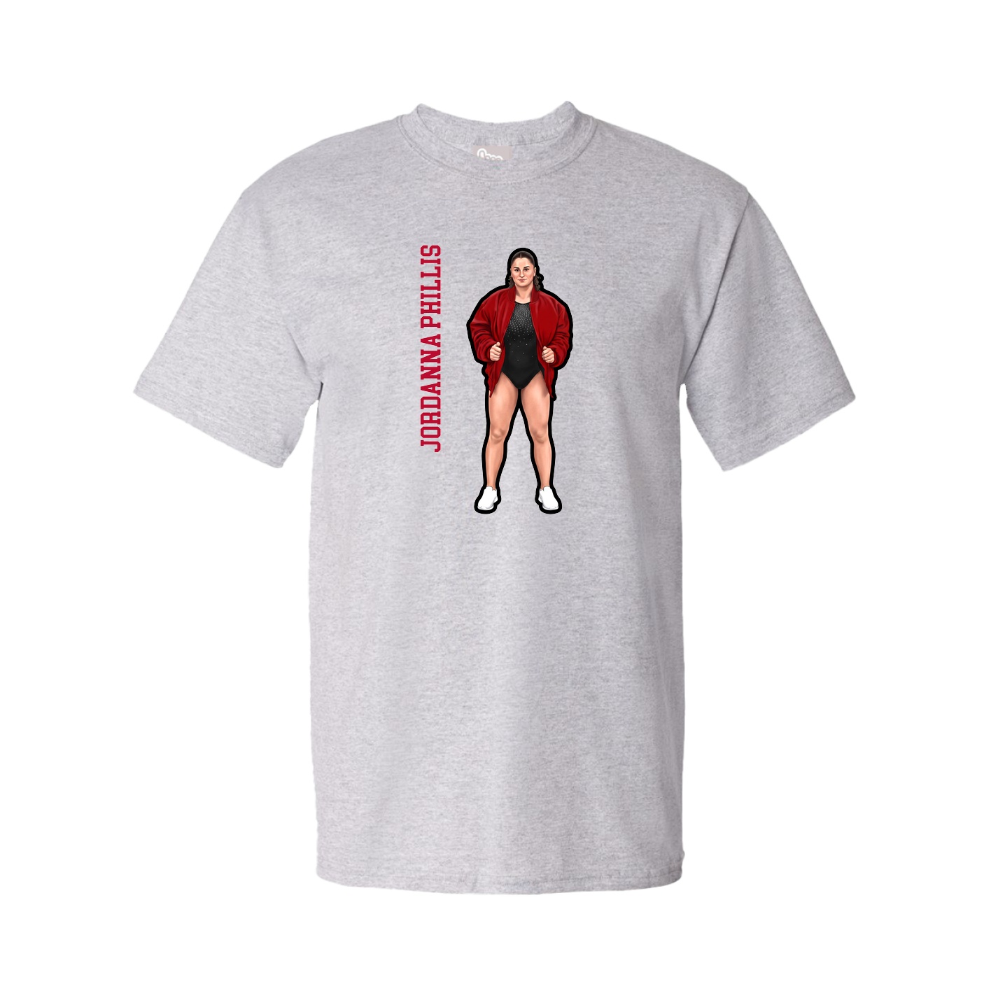 Tee — Name Vertical in Grey