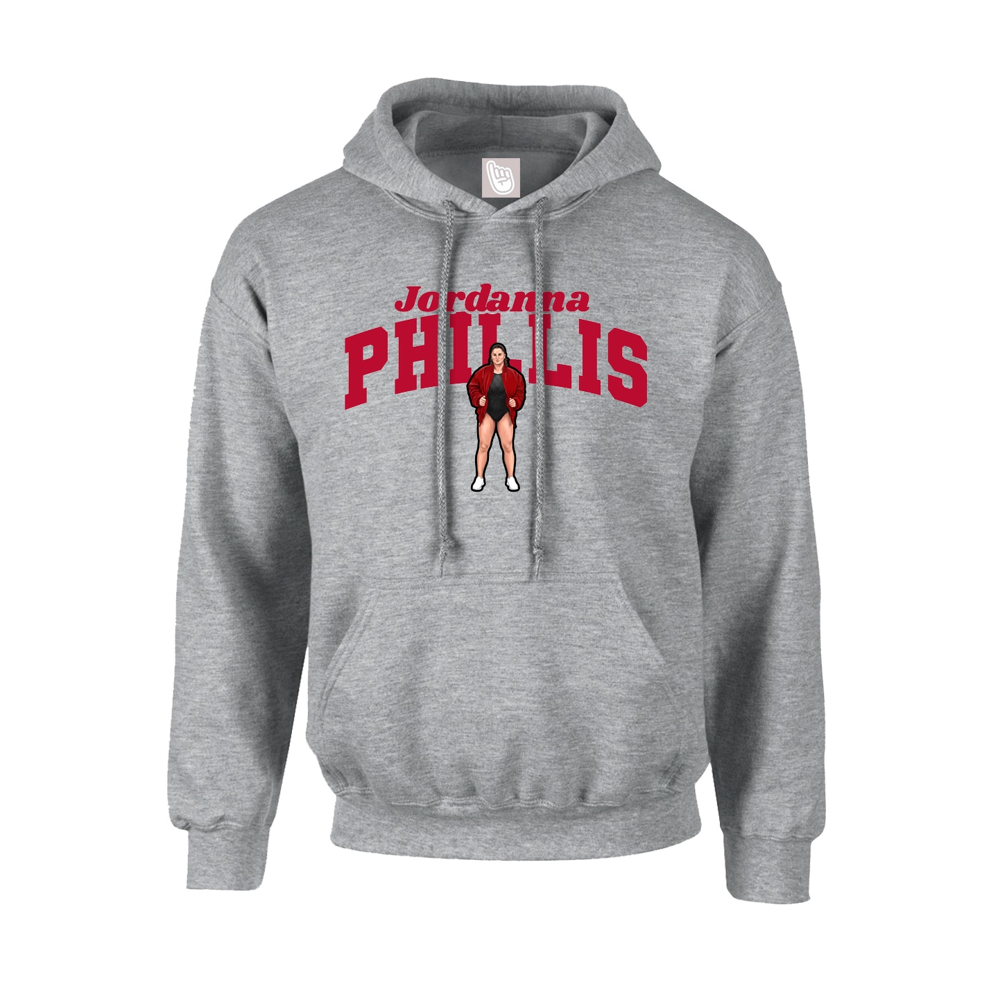 Youth Hoodie — Signature Arch in Grey