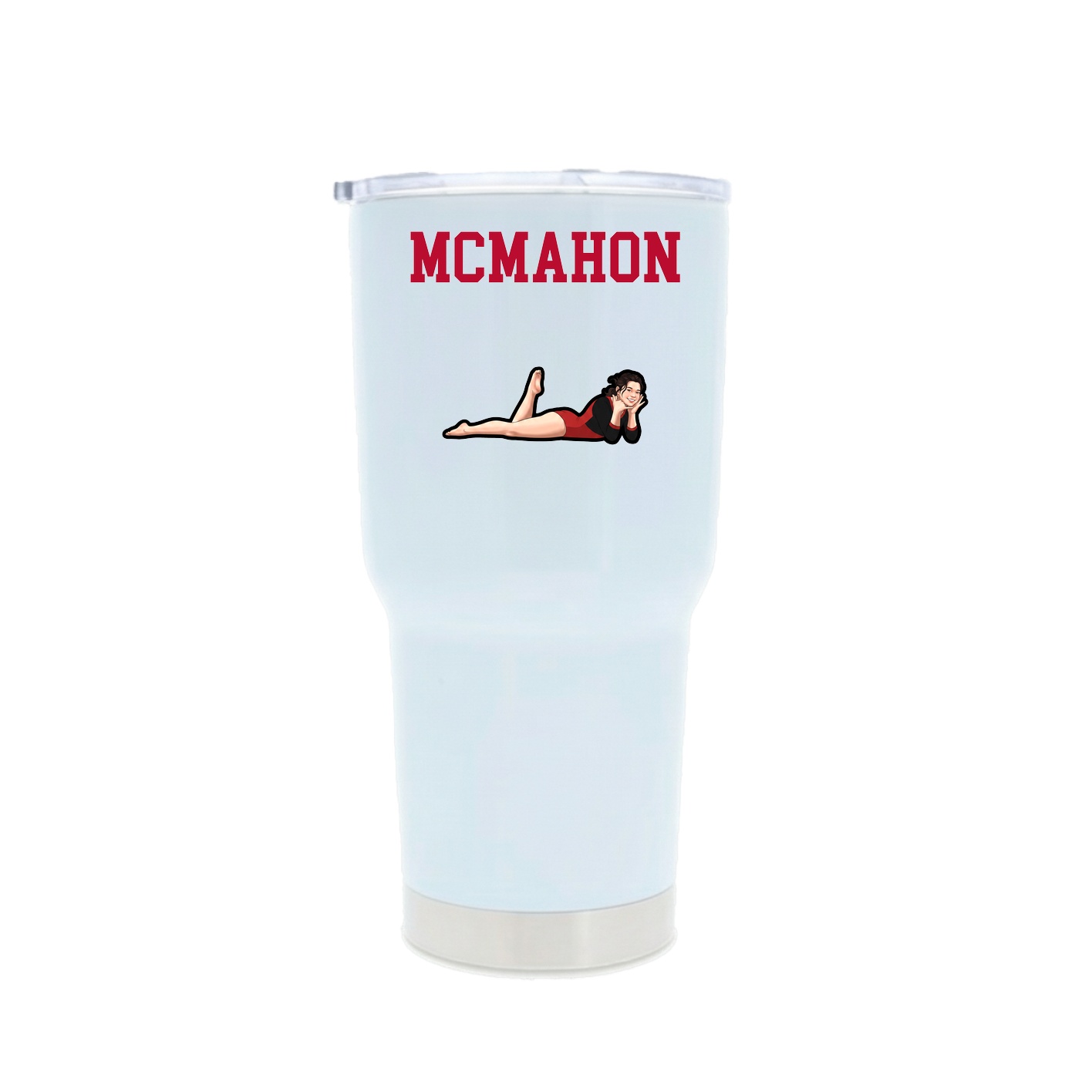 30oz Stainless Steel Tumbler — Shirsey in White