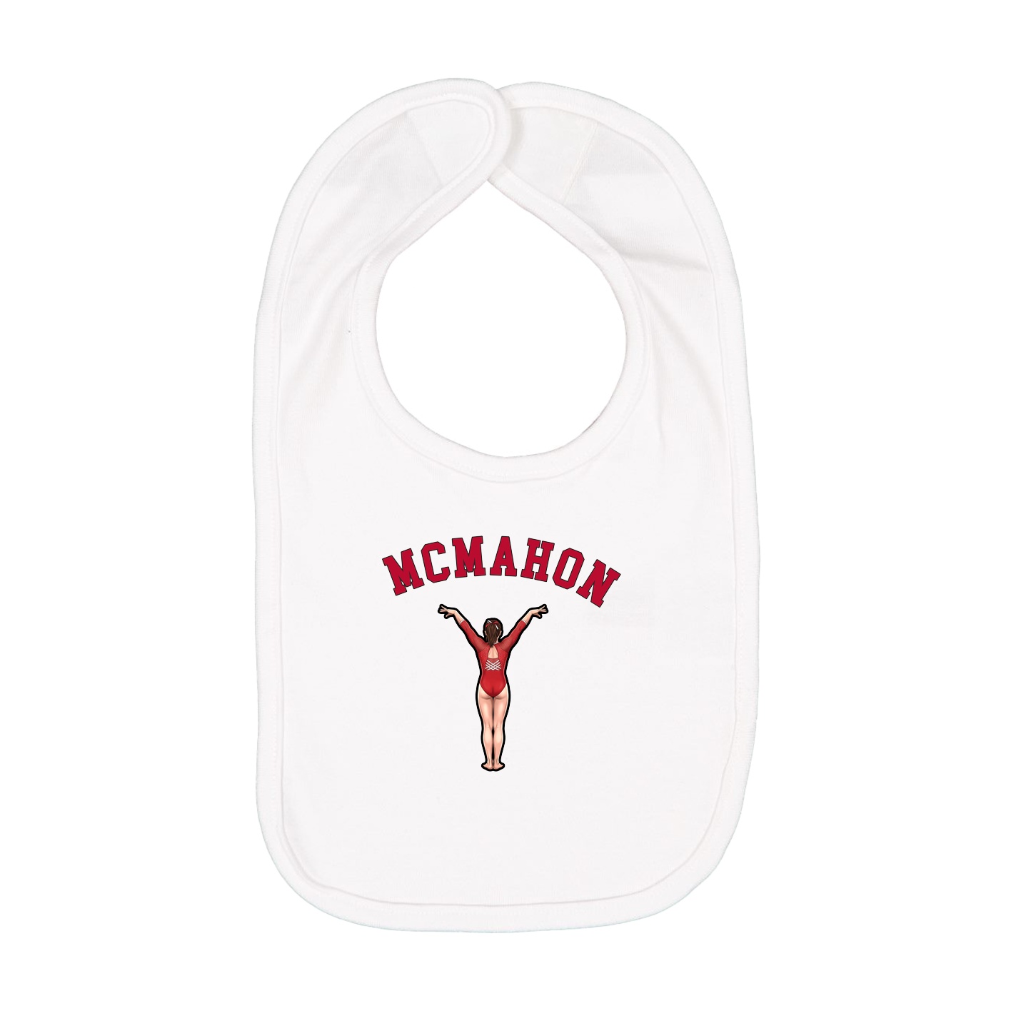 Infant Bib — Shirsey Arch in White