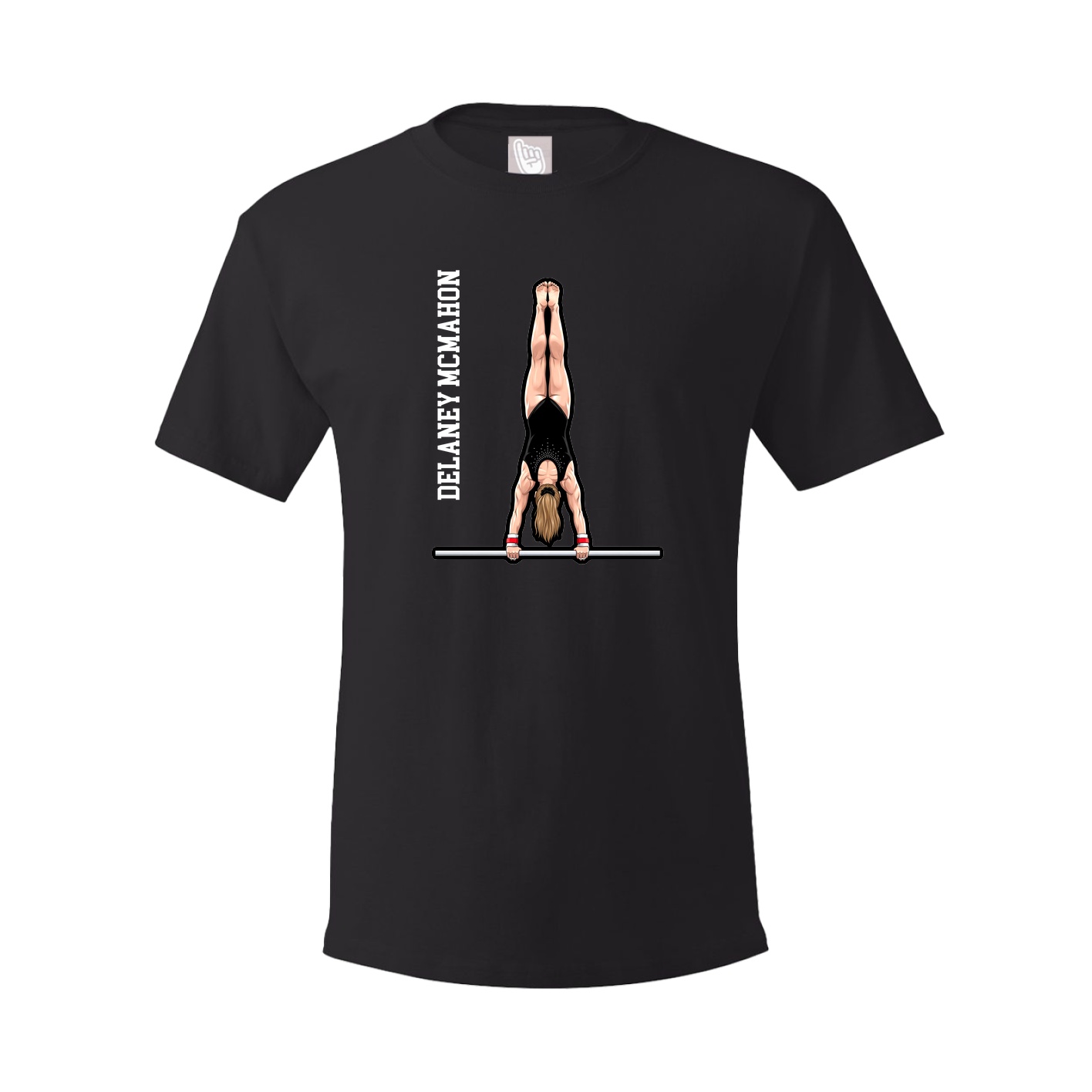 Youth Tee — Name Vertical in Black