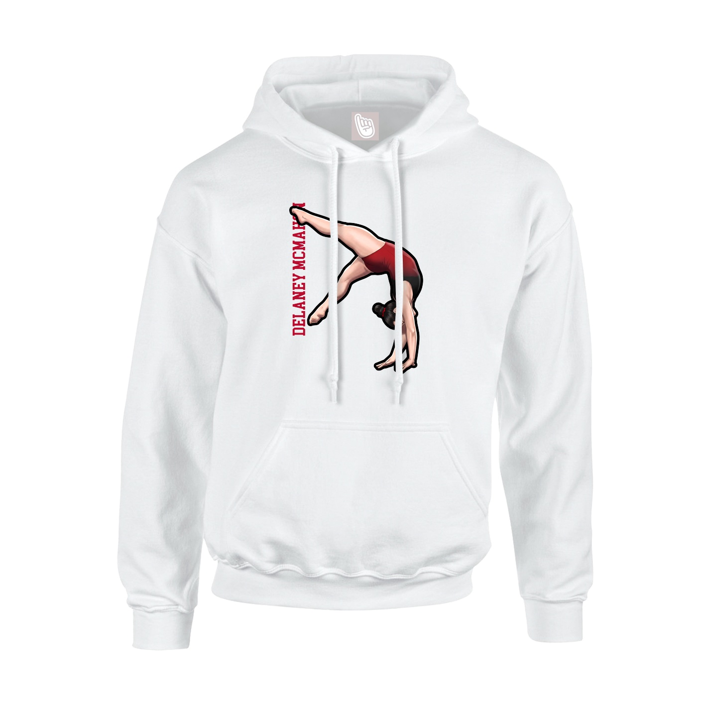 Hoodie — Name Vertical in White