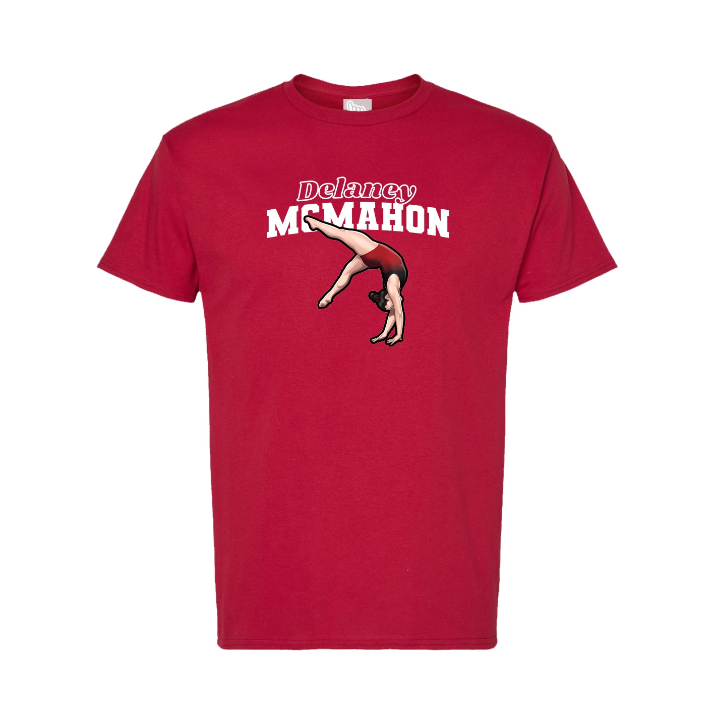 Tee — Name Arch in Crimson