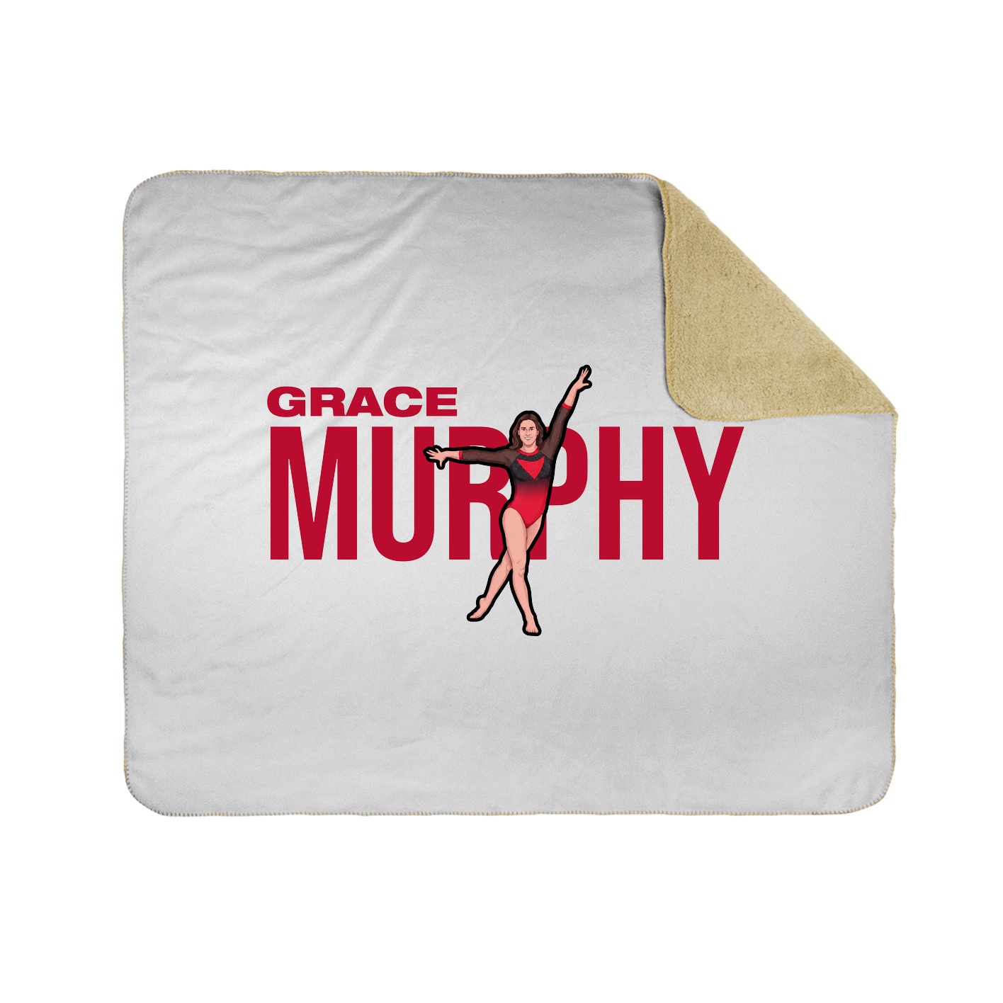 Throw Blanket — Player Name in White
