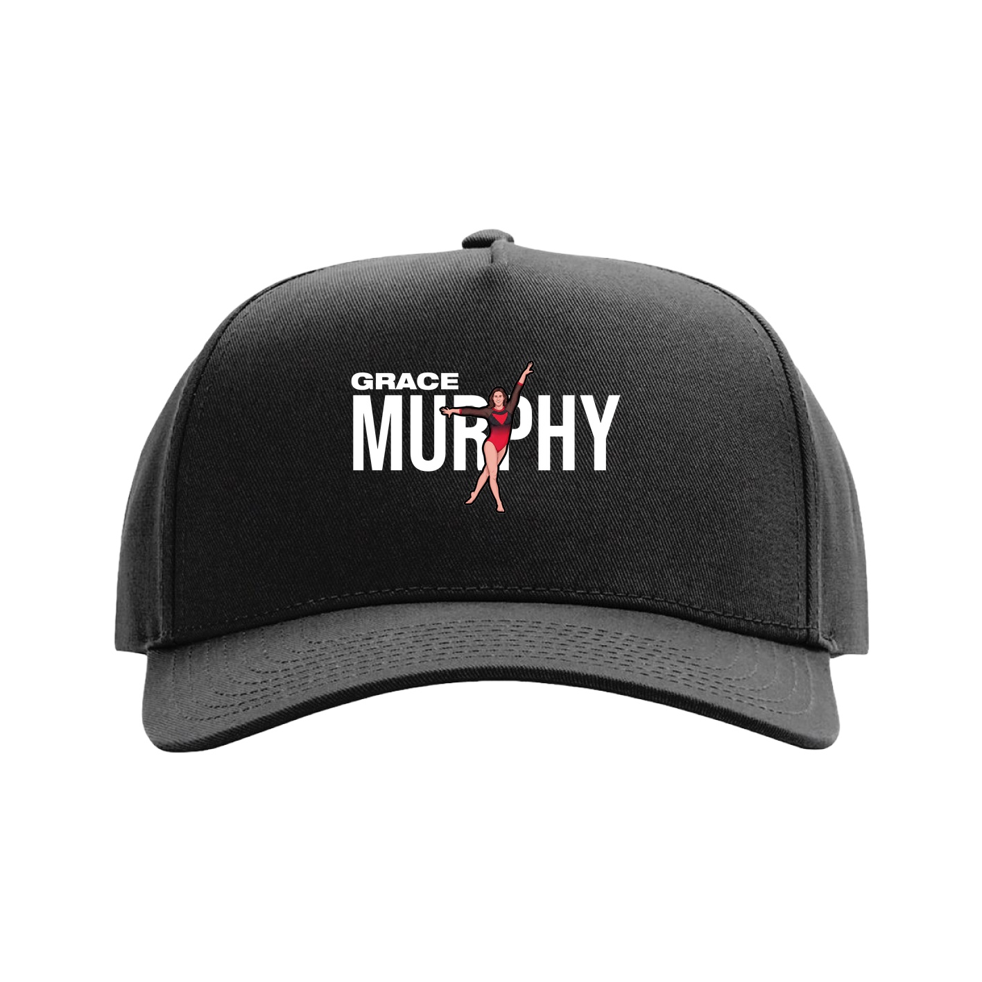 Full Fabric Five-Panel Champ Cap — Player Name in Black