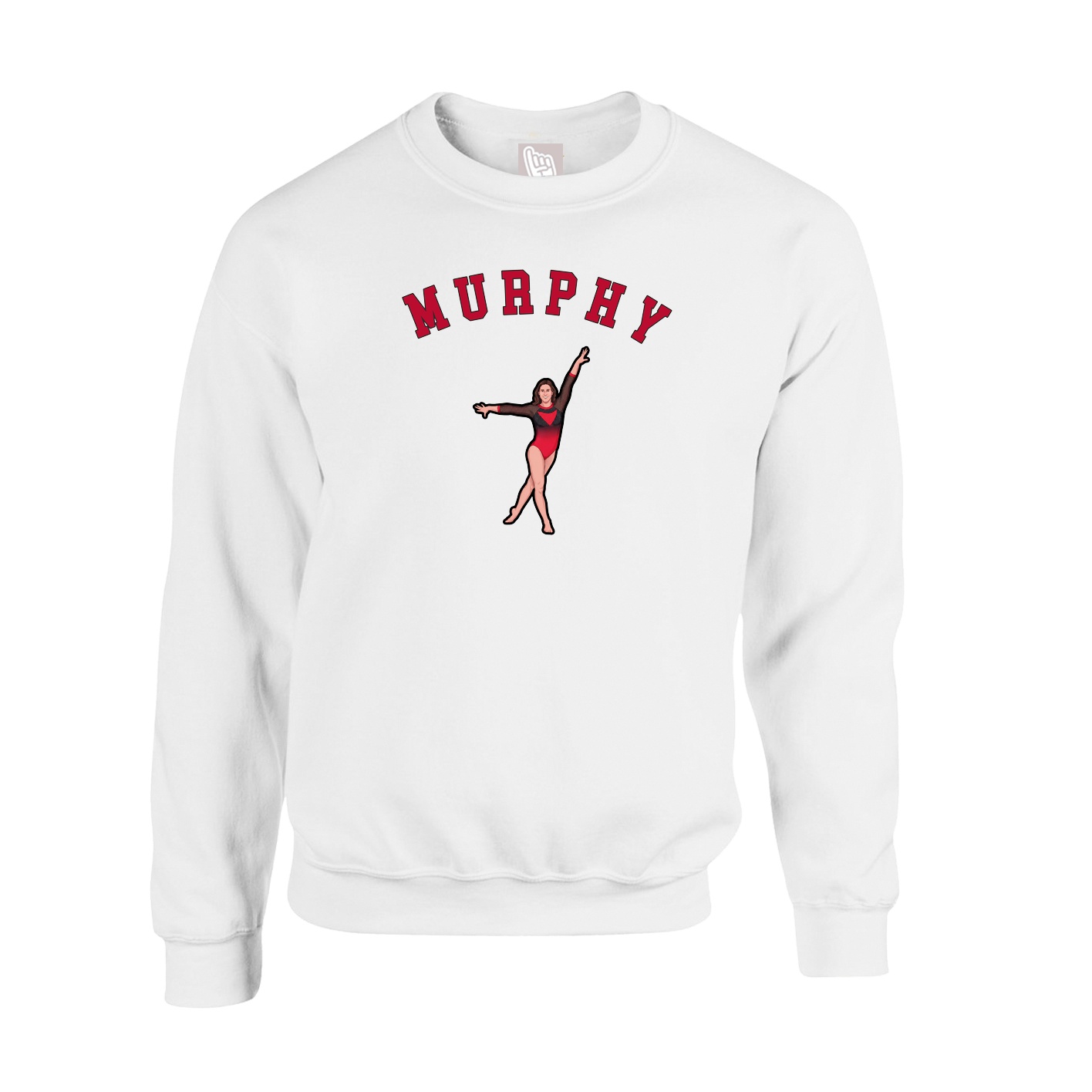 Fleece Crew — Shirsey Arch in White