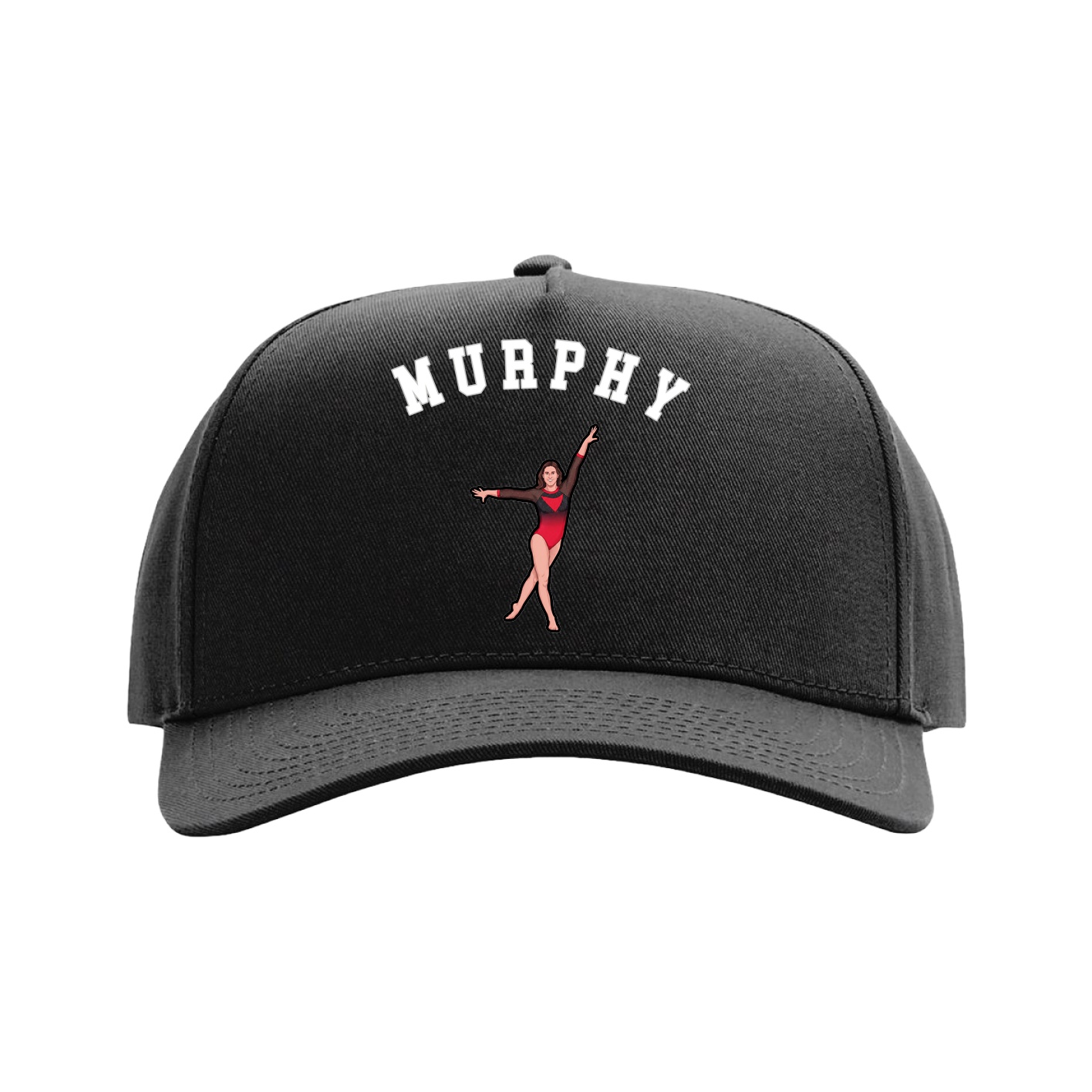 Full Fabric Five-Panel Champ Cap — Shirsey Arch in Black
