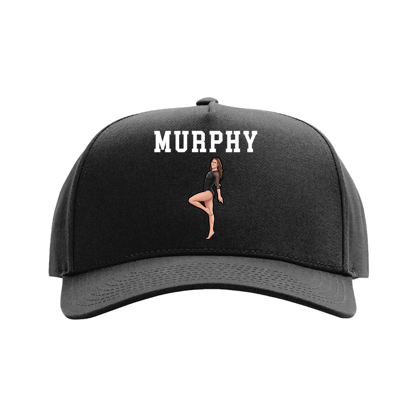 Full Fabric Five-Panel Champ Cap — Shirsey in Black
