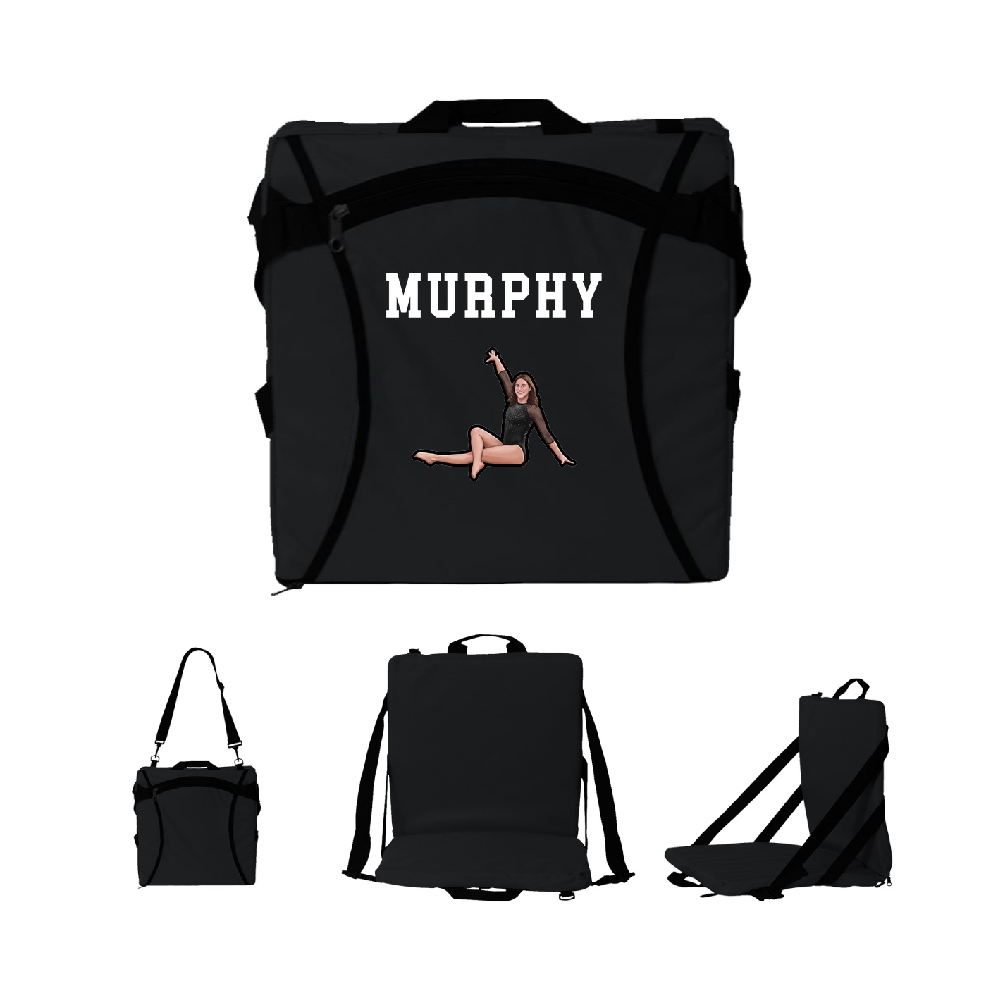 Folding Stadium Seat — Shirsey in Black
