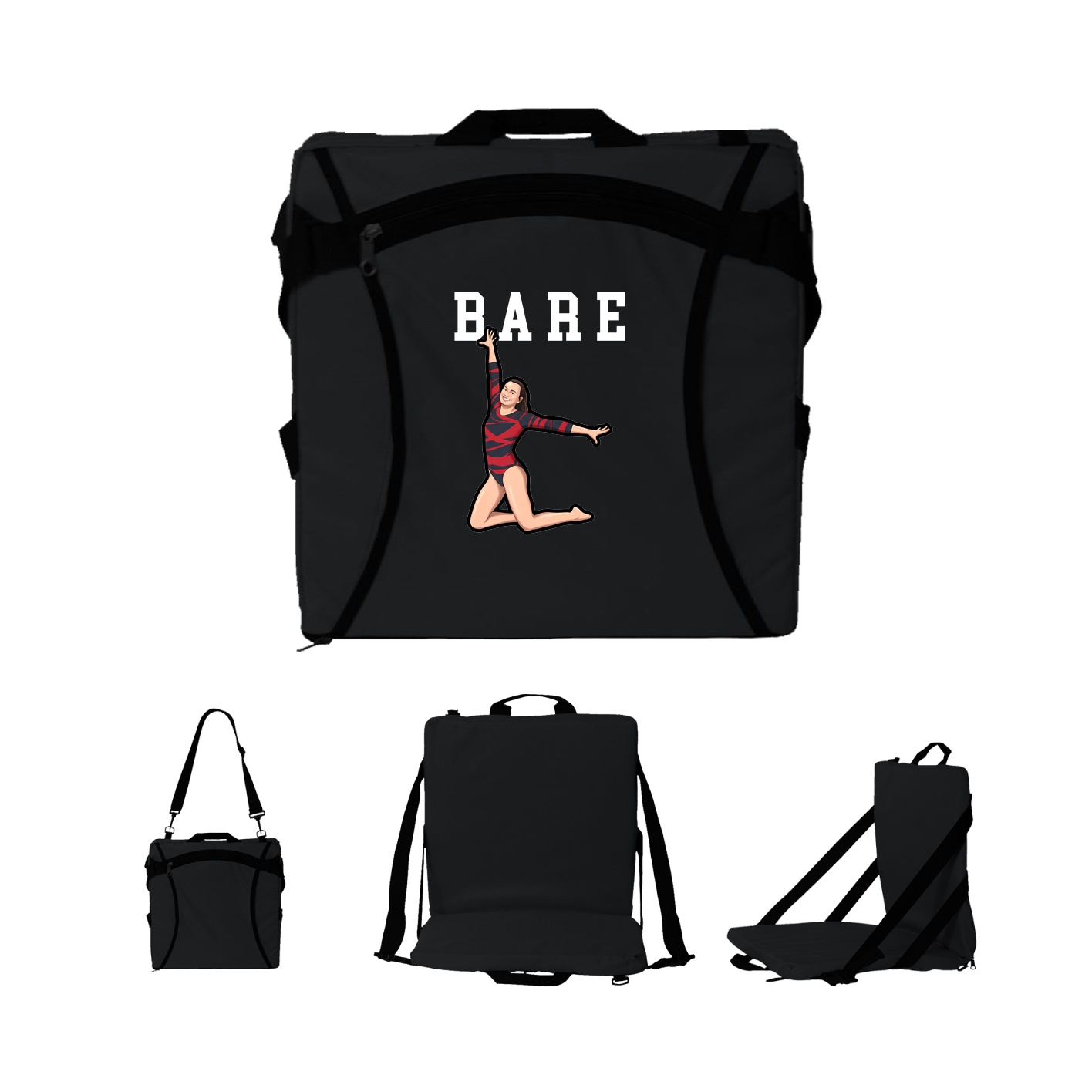 Folding Stadium Seat — Shirsey in Black