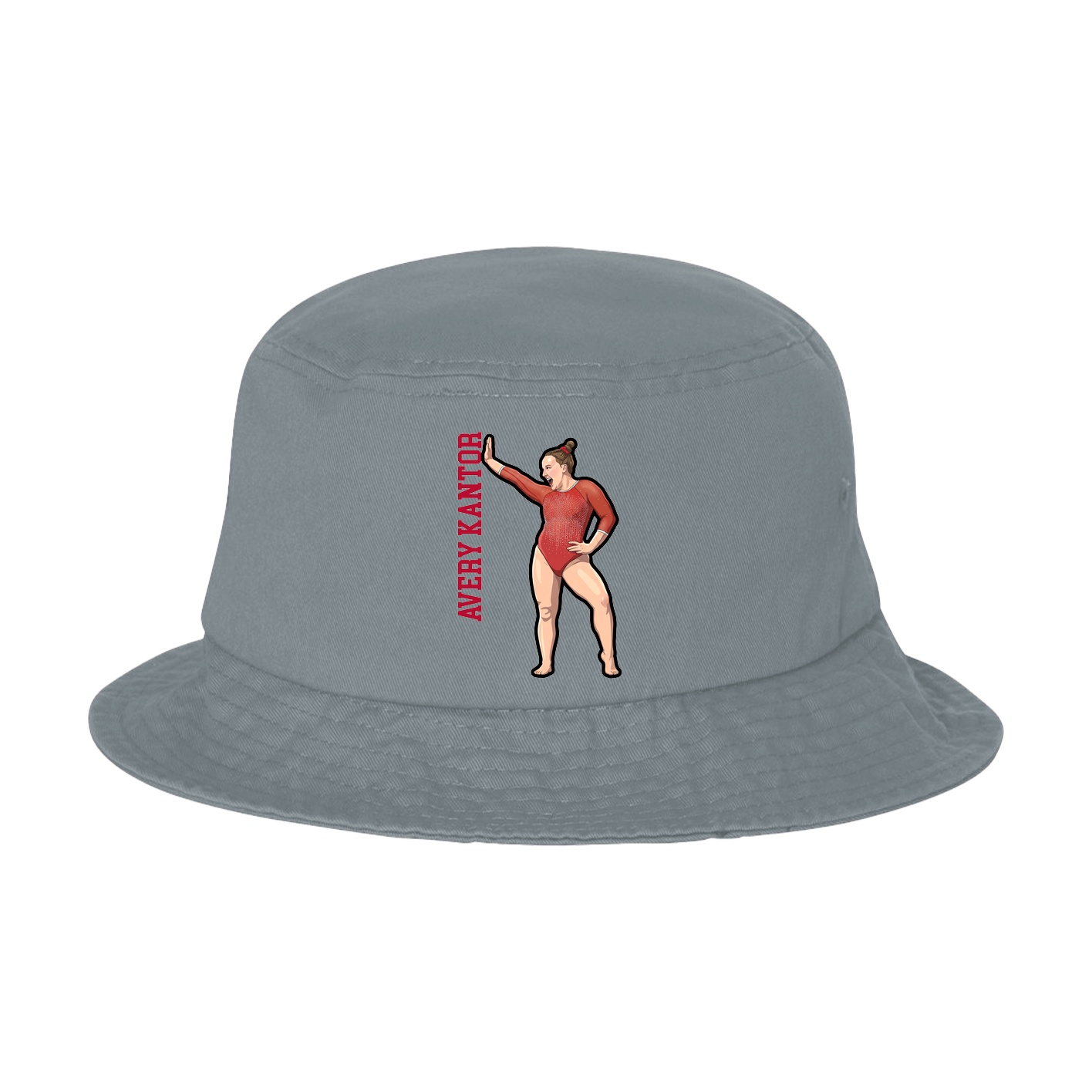 Bucket Cap — Name Vertical in Grey