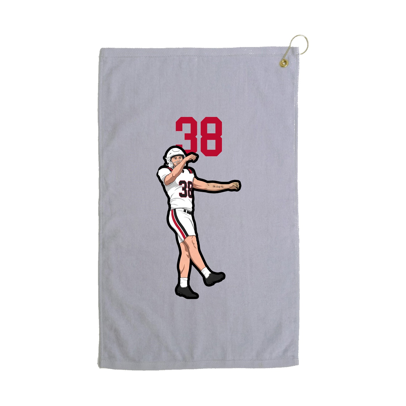 Golf Towel — Number Top in Grey