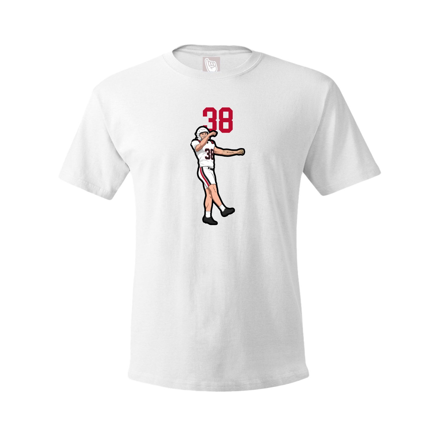 Youth Tee — Number Top in White