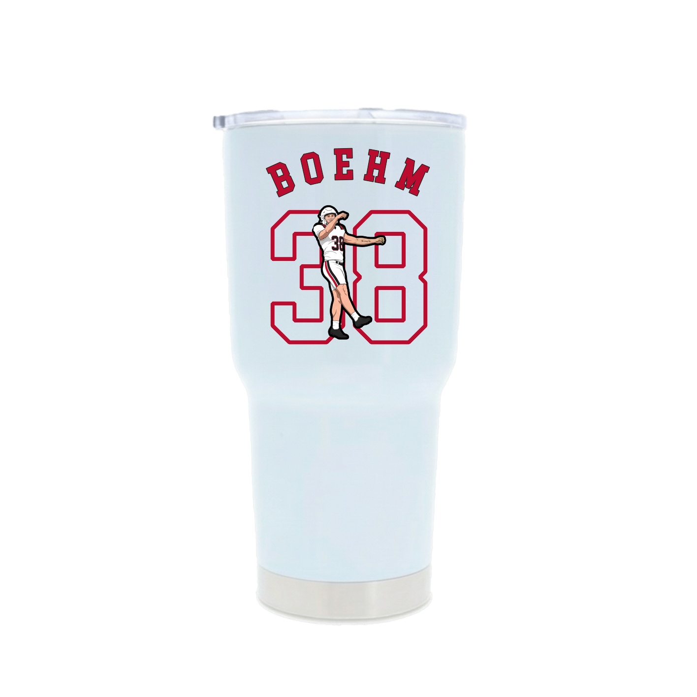 30oz Stainless Steel Tumbler — Shirsey Arch in White