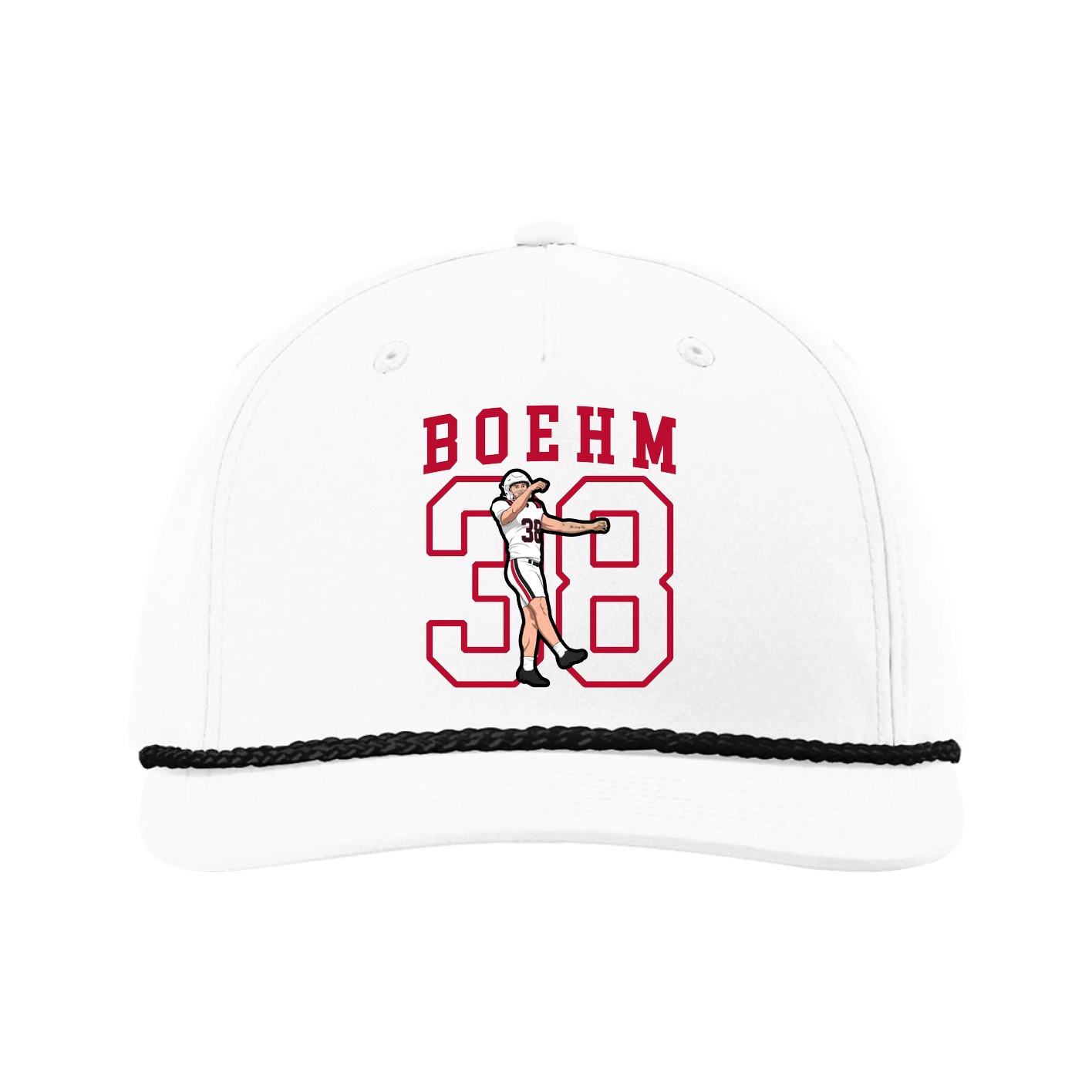 Five-Panel Classic Rope Cap — Shirsey in White