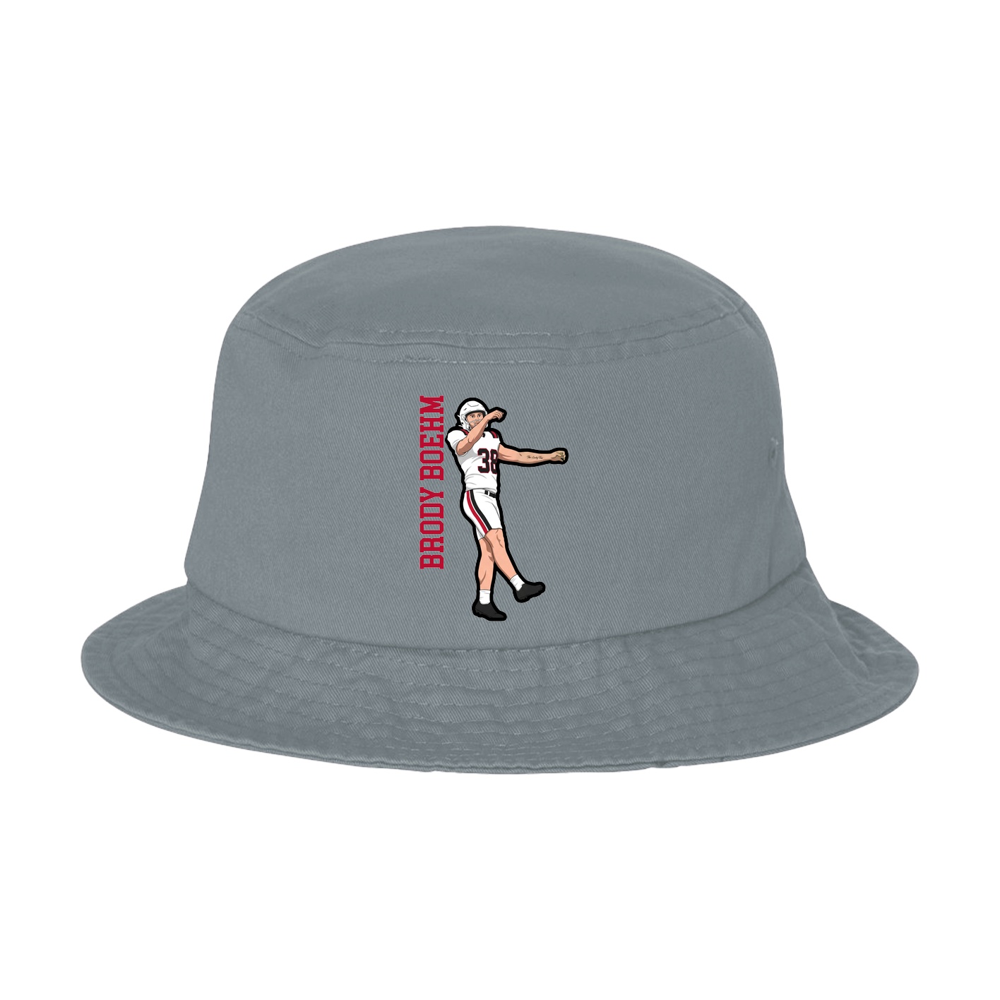 Bucket Cap — Name Vertical in Grey