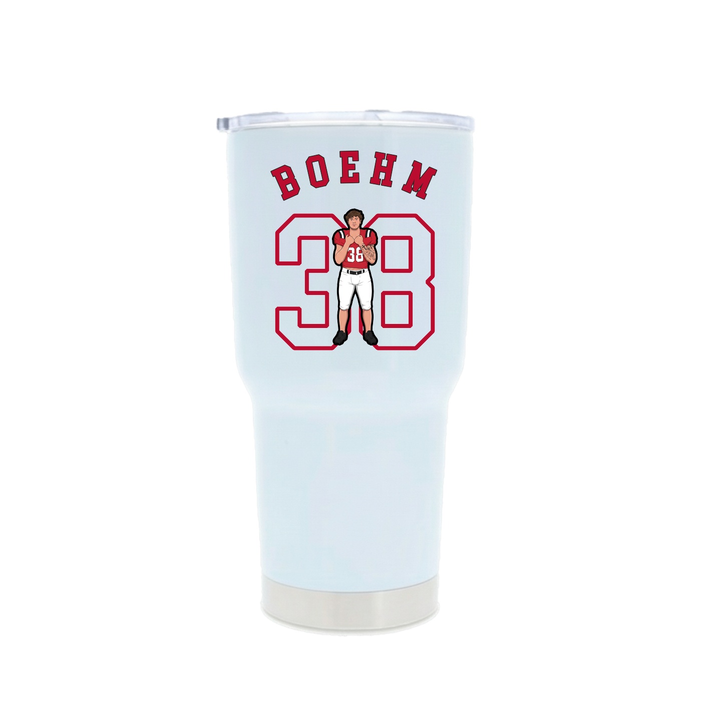 30oz Stainless Steel Tumbler — Shirsey Arch in White