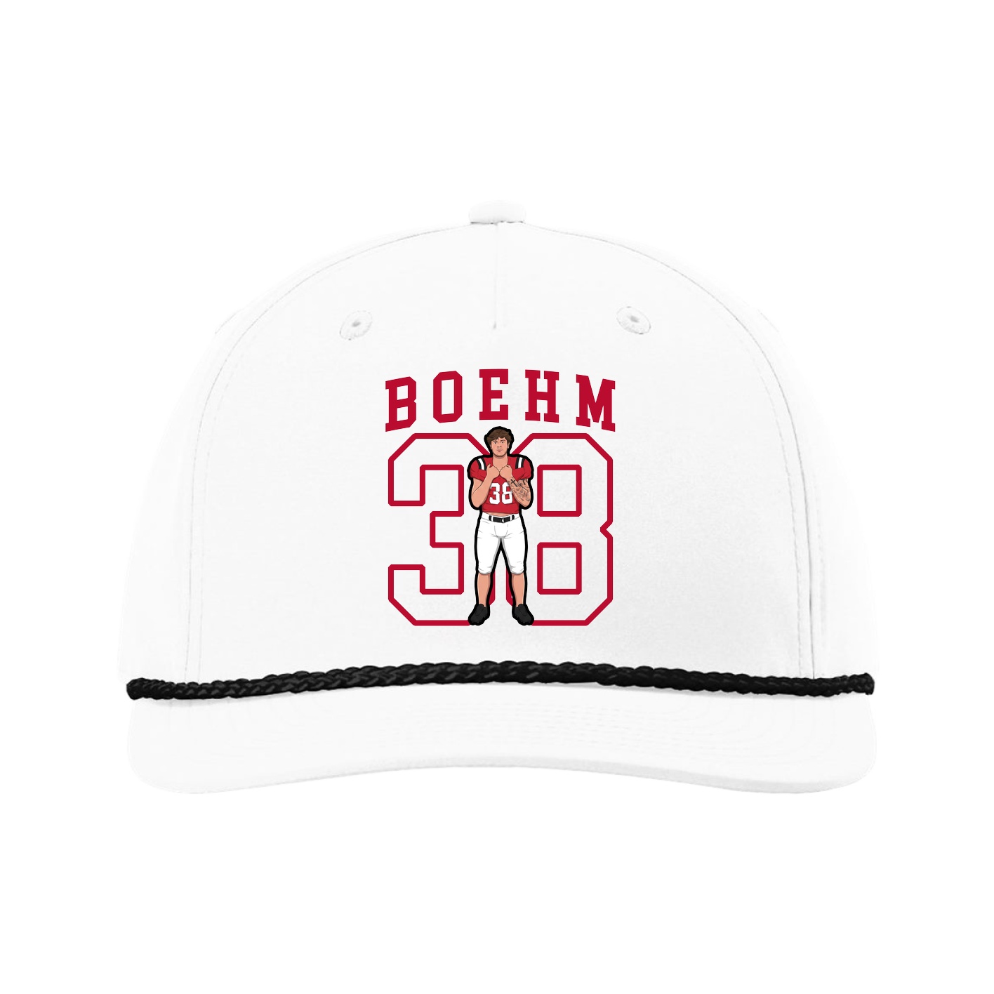 Five-Panel Classic Rope Cap — Shirsey in White