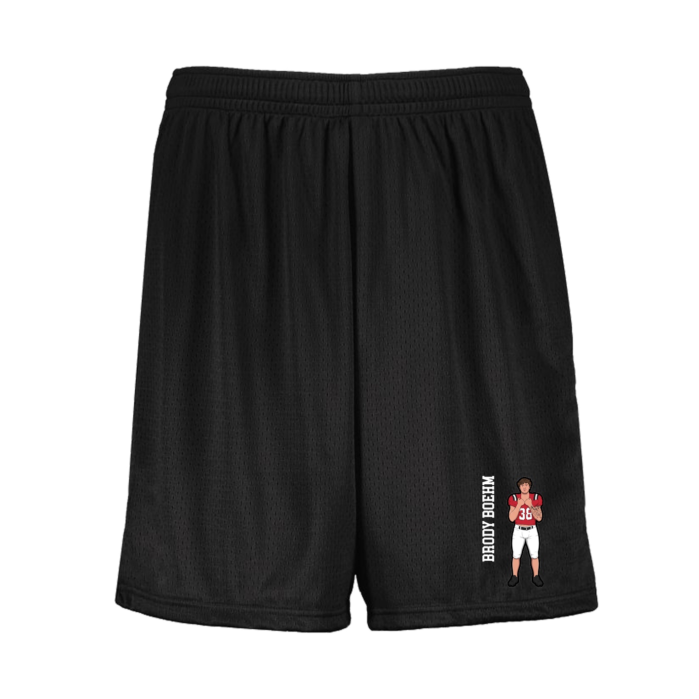 Shorts — Name Vertical in Black