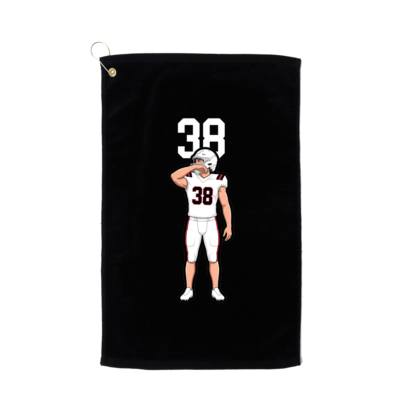 Golf Towel — Number Top in Black
