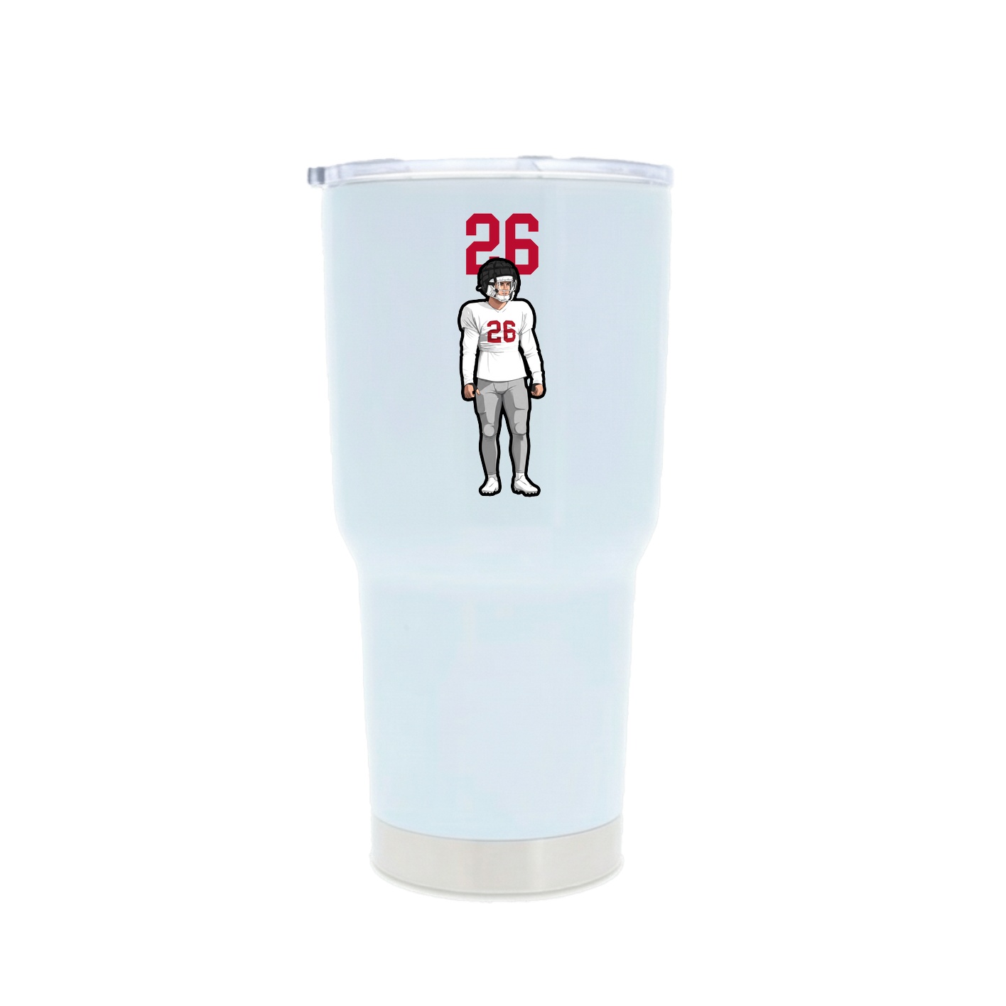 30oz Stainless Steel Tumbler — Number Top in White