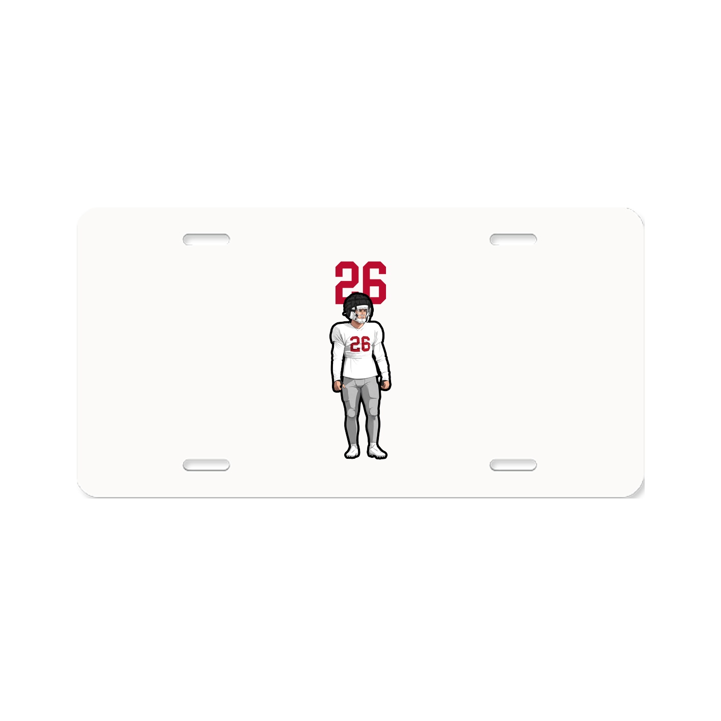 License Plate — Number Top in Classic