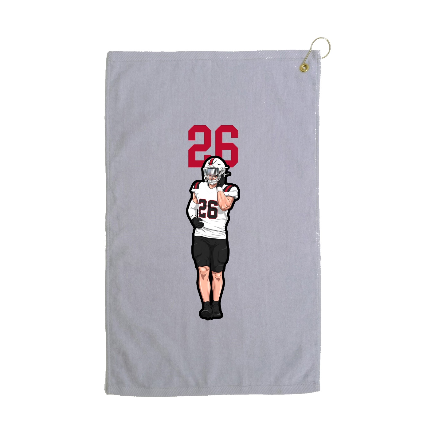 Golf Towel — Number Top in Grey