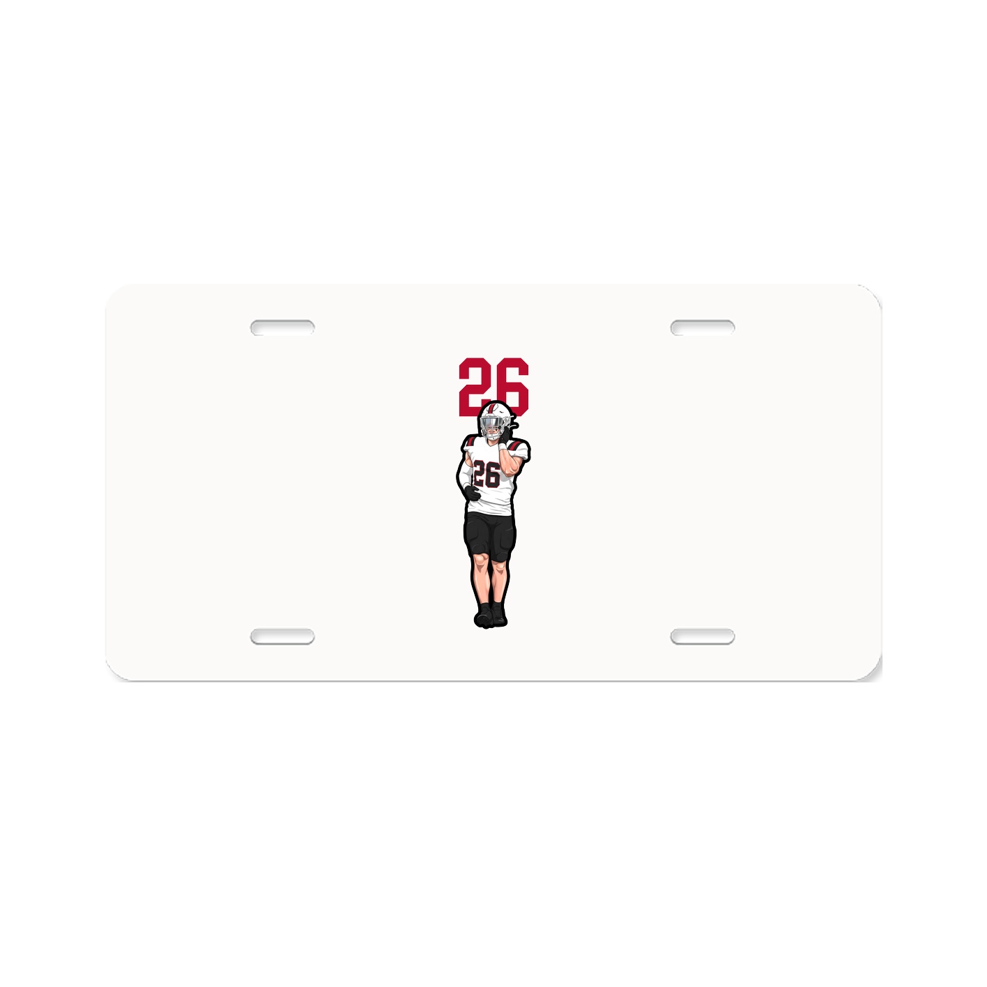 License Plate — Number Top in Classic