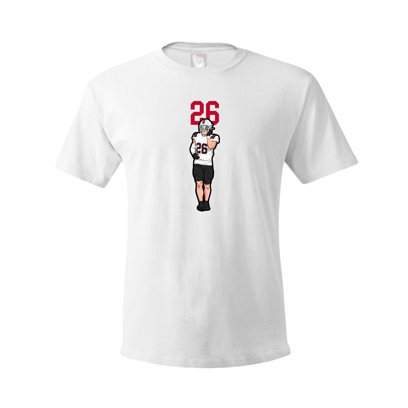 Youth Tee — Number Top in White
