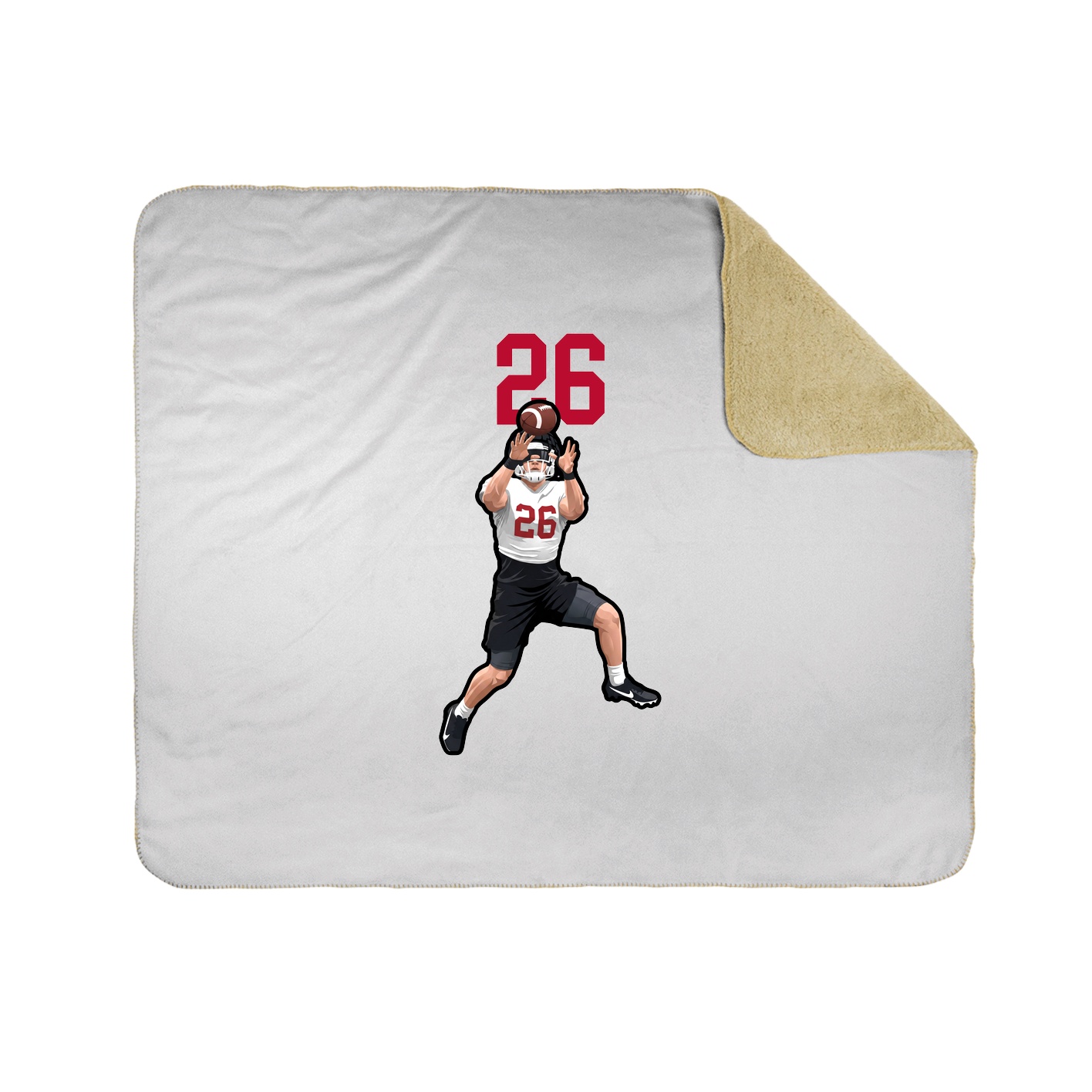 Throw Blanket — Number Top in White
