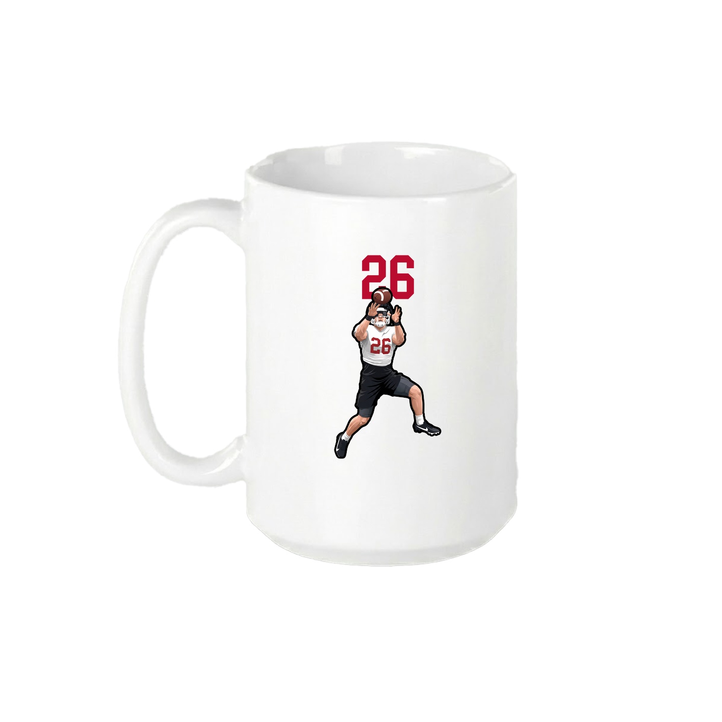 15oz Coffee Mug — Number Top in White