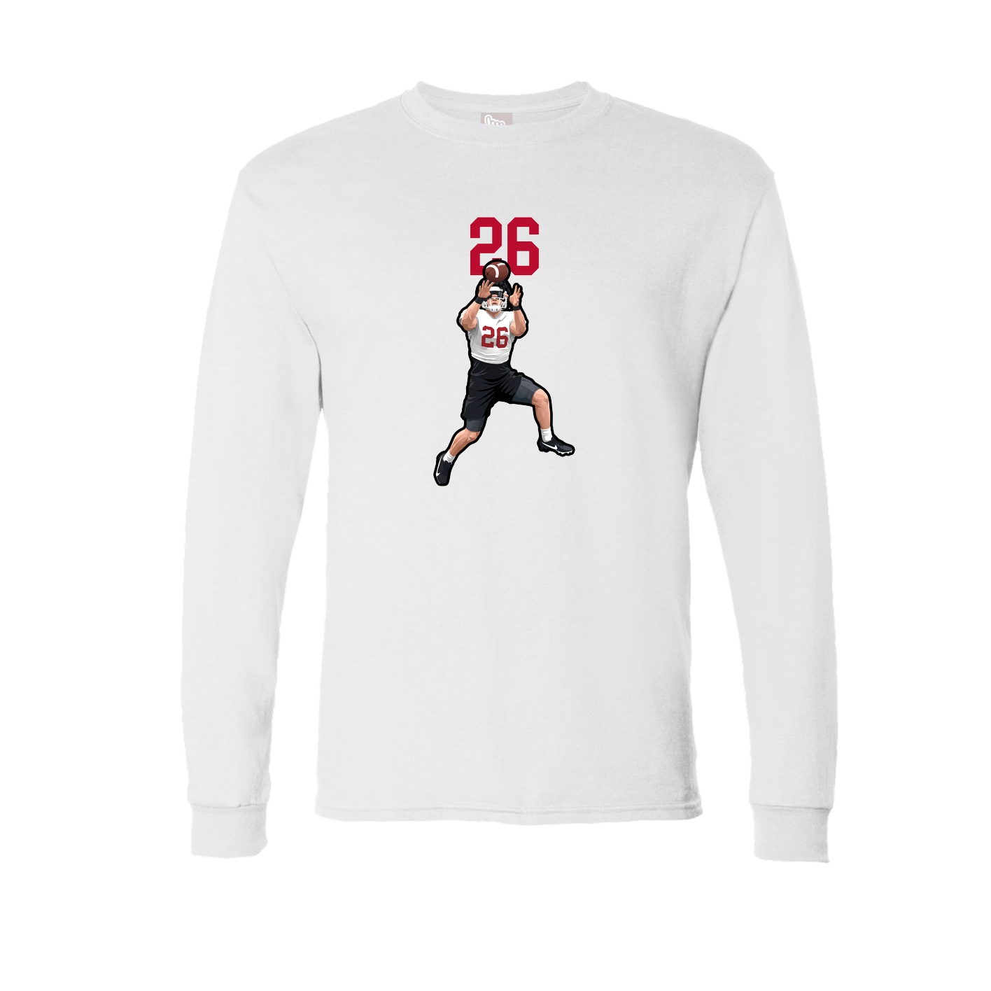 Long Sleeve Tee — Number Top in White