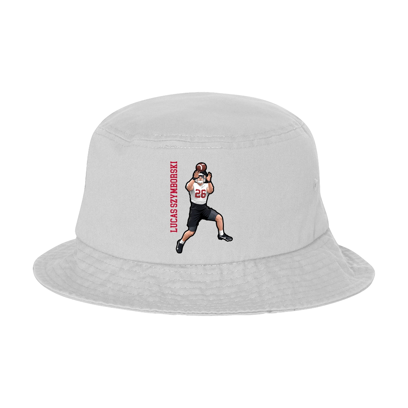 Bucket Cap — Name Vertical in White