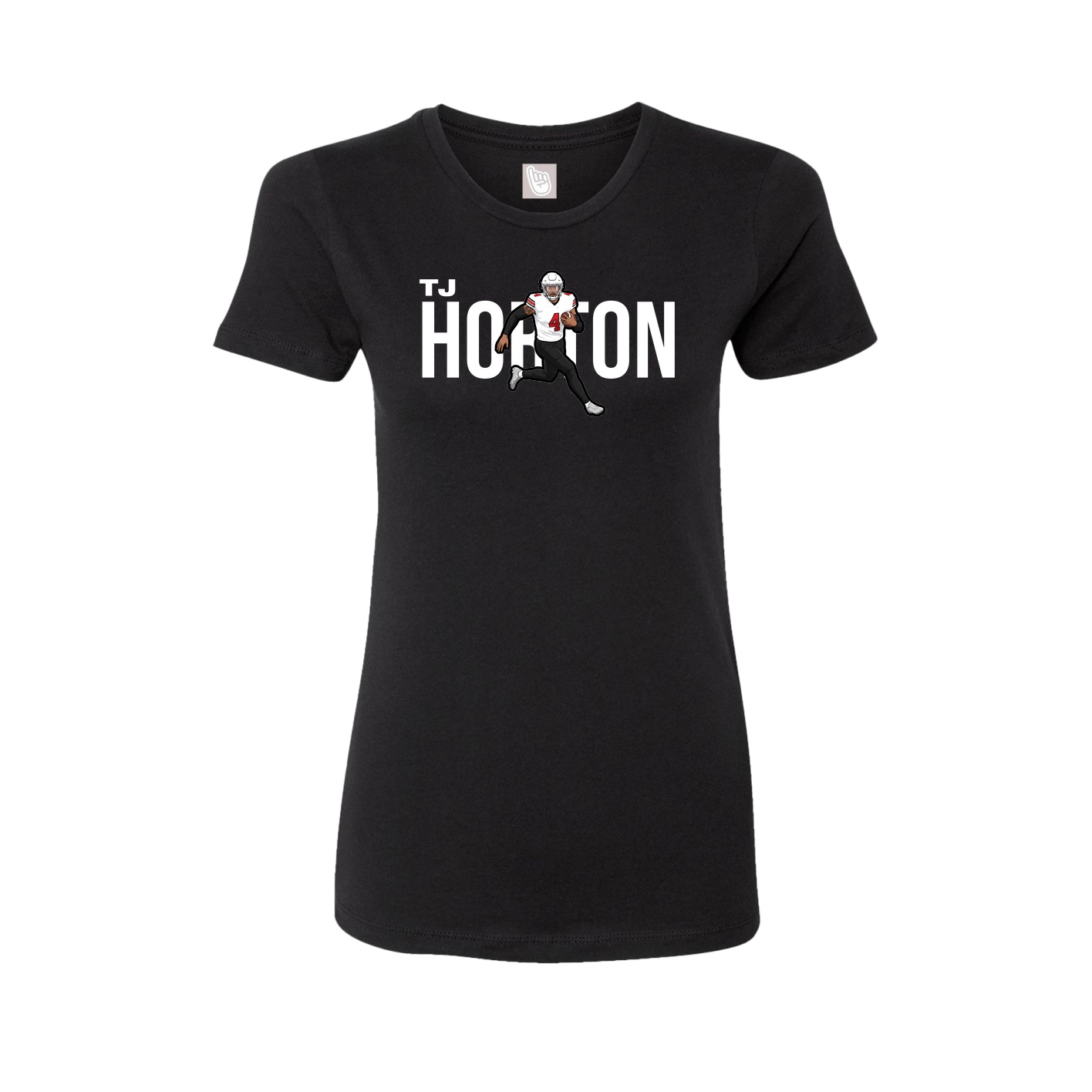 Fitted Women's Tee — Player Name in Black