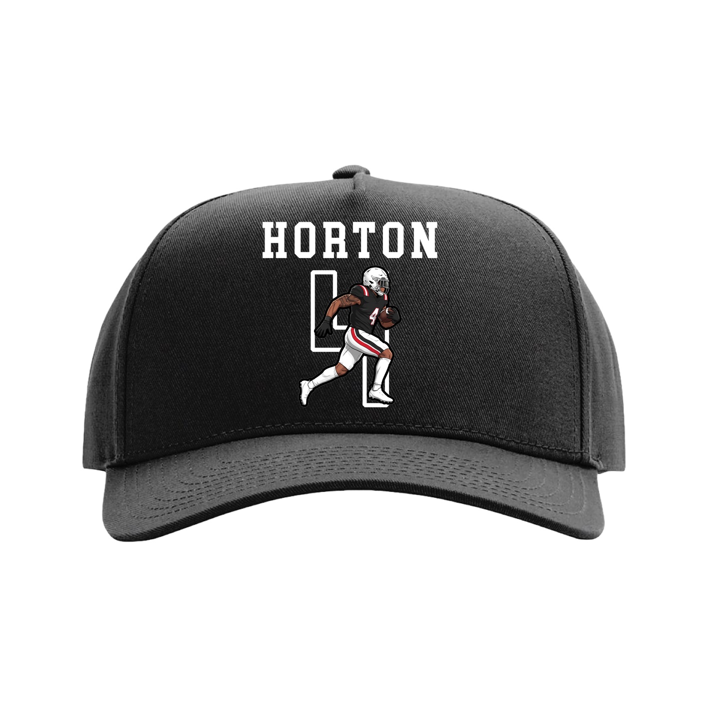 Full Fabric Five-Panel Champ Cap — Shirsey in Black