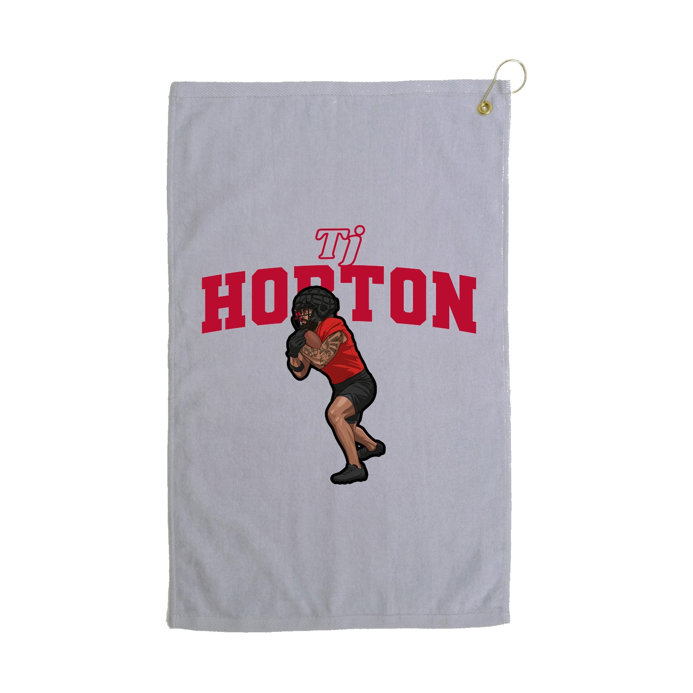 Golf Towel — Name Arch in Grey