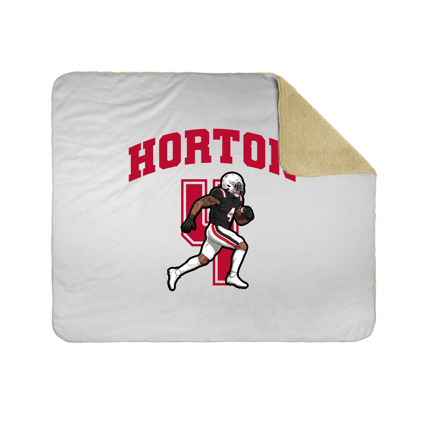 Throw Blanket — Number in White