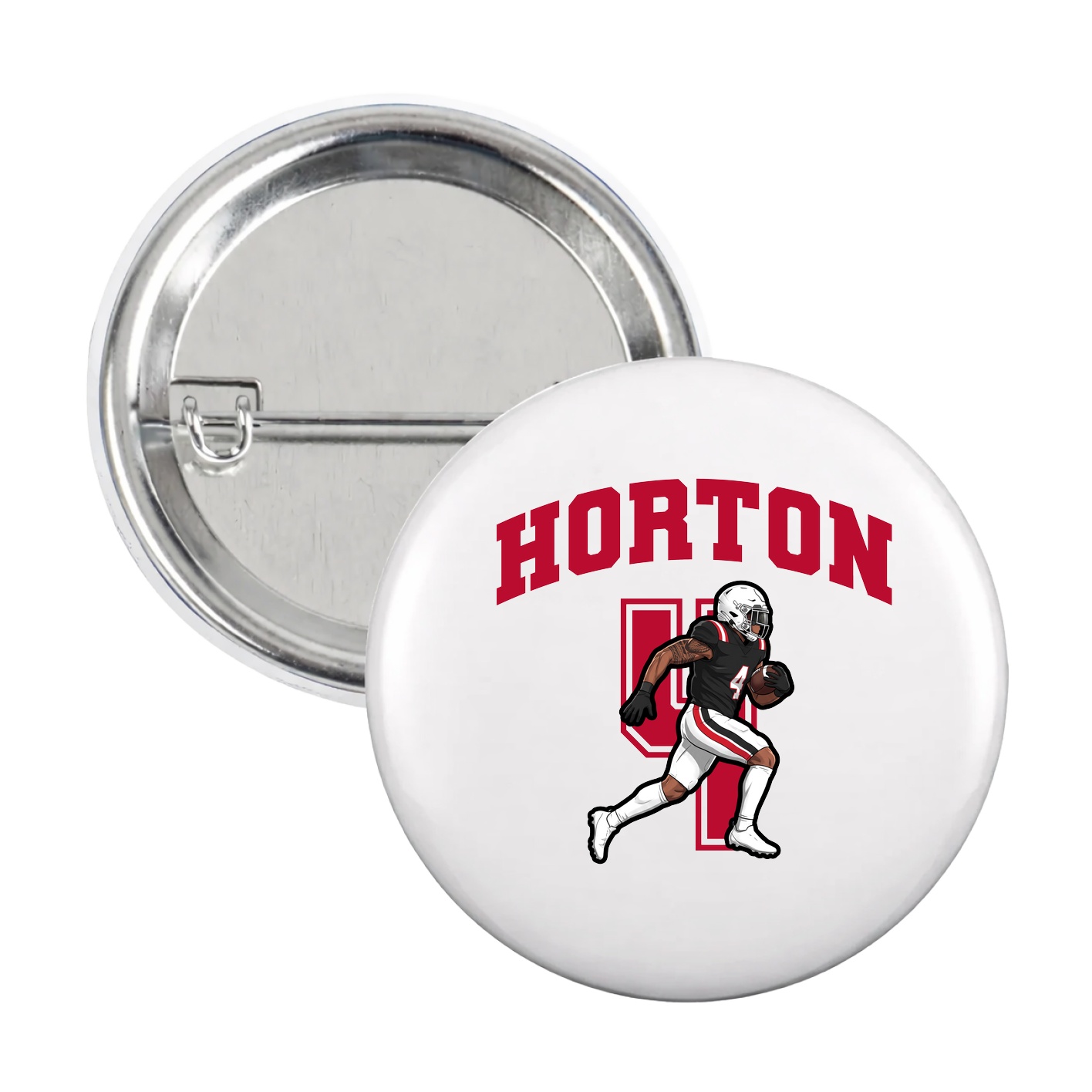 Game Day Button — Number in White