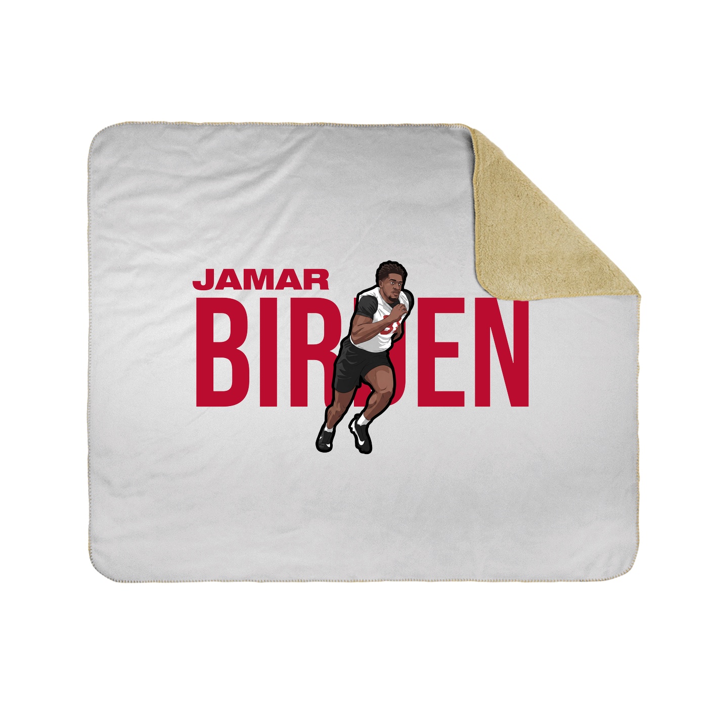 Throw Blanket — Player Name in White