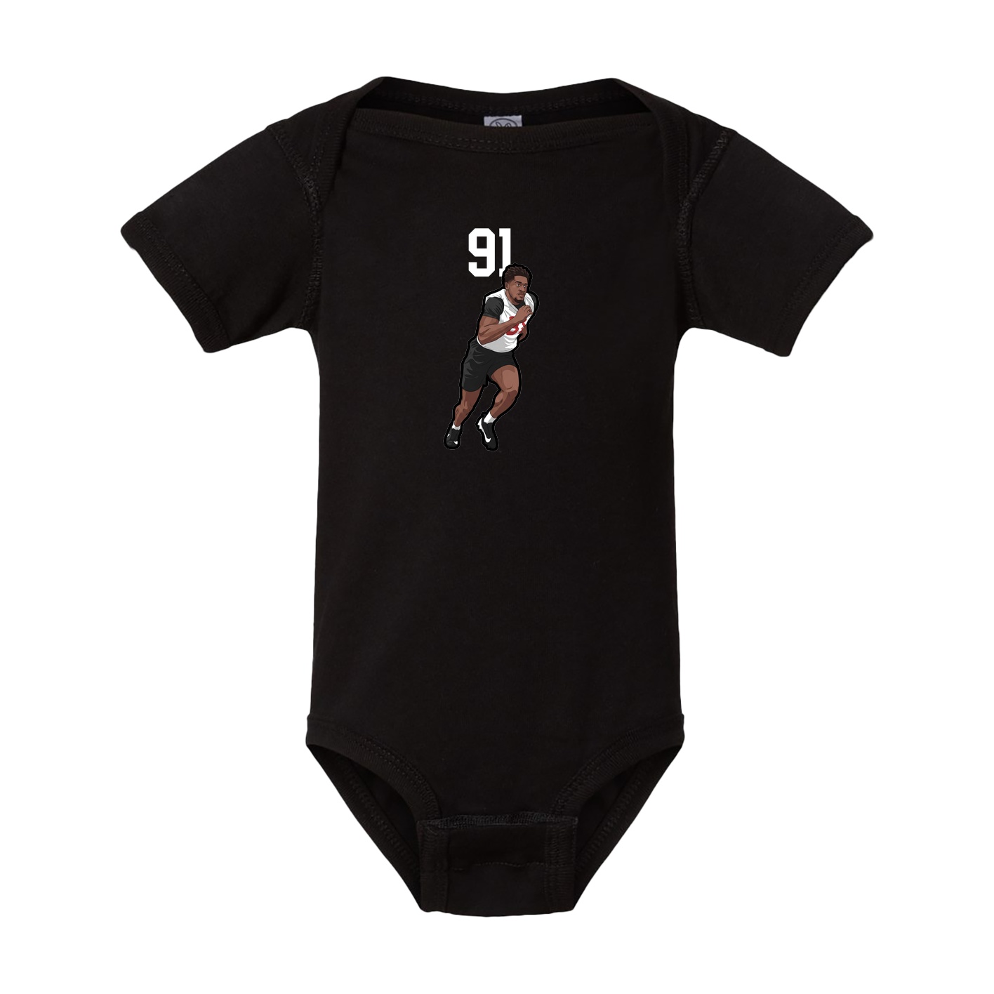 Baby Onesie — Number Top in Black