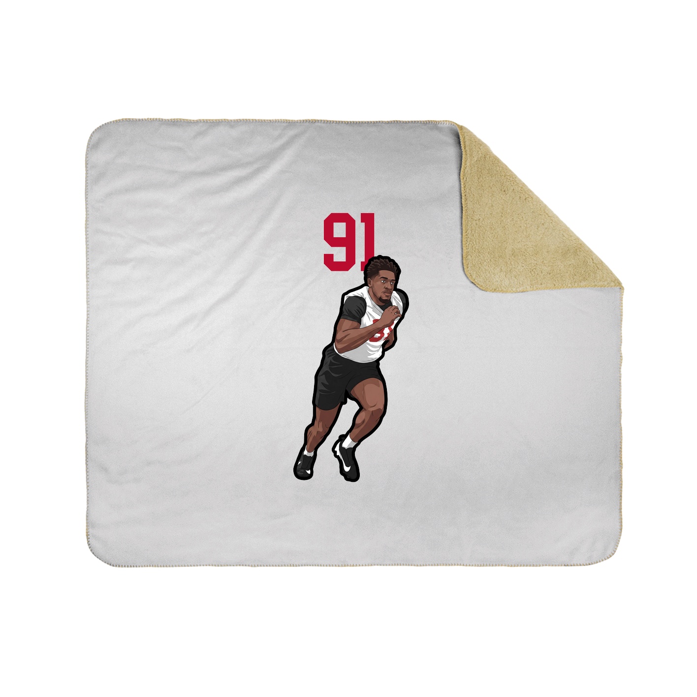 Throw Blanket — Number Top in White