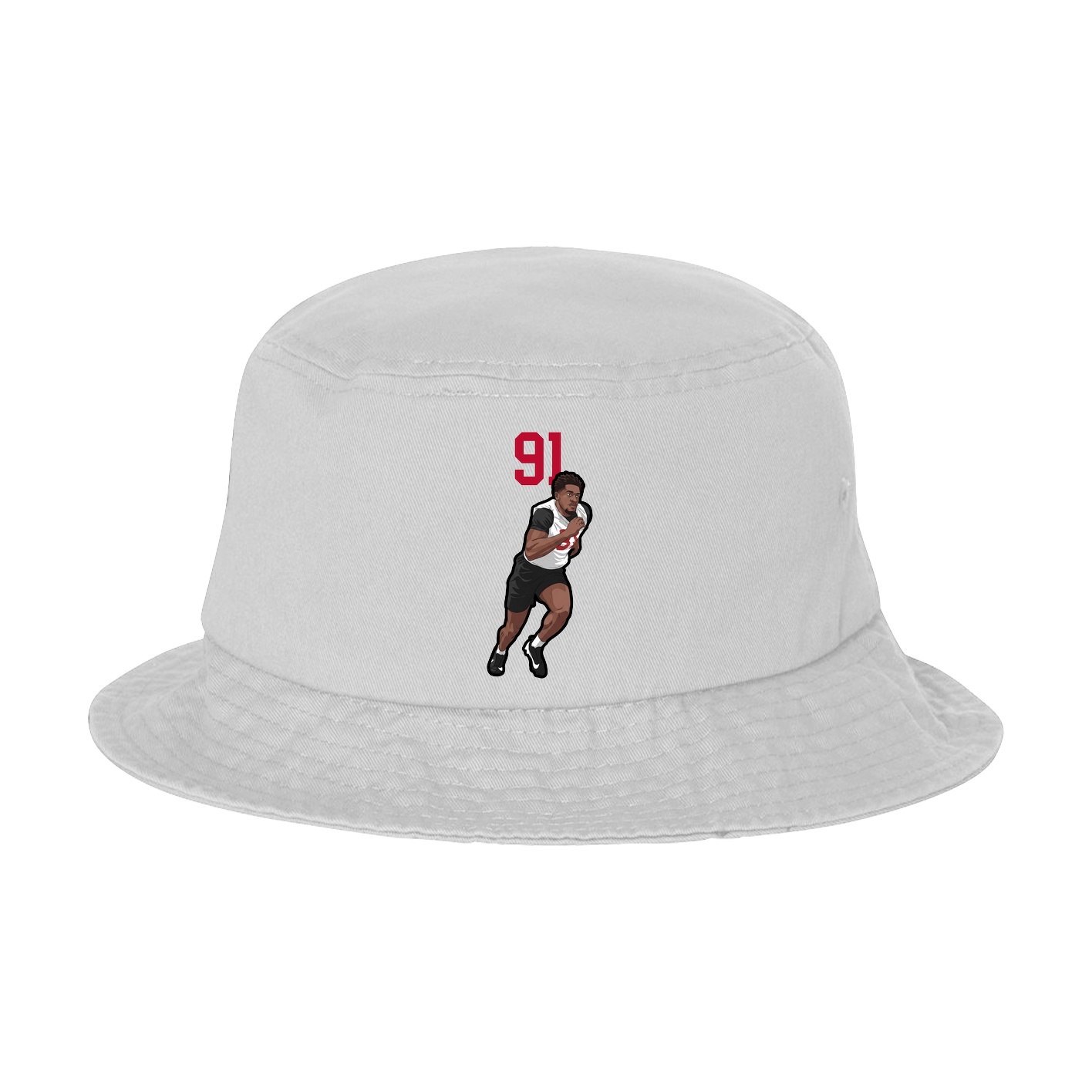 Bucket Cap — Number Top in White