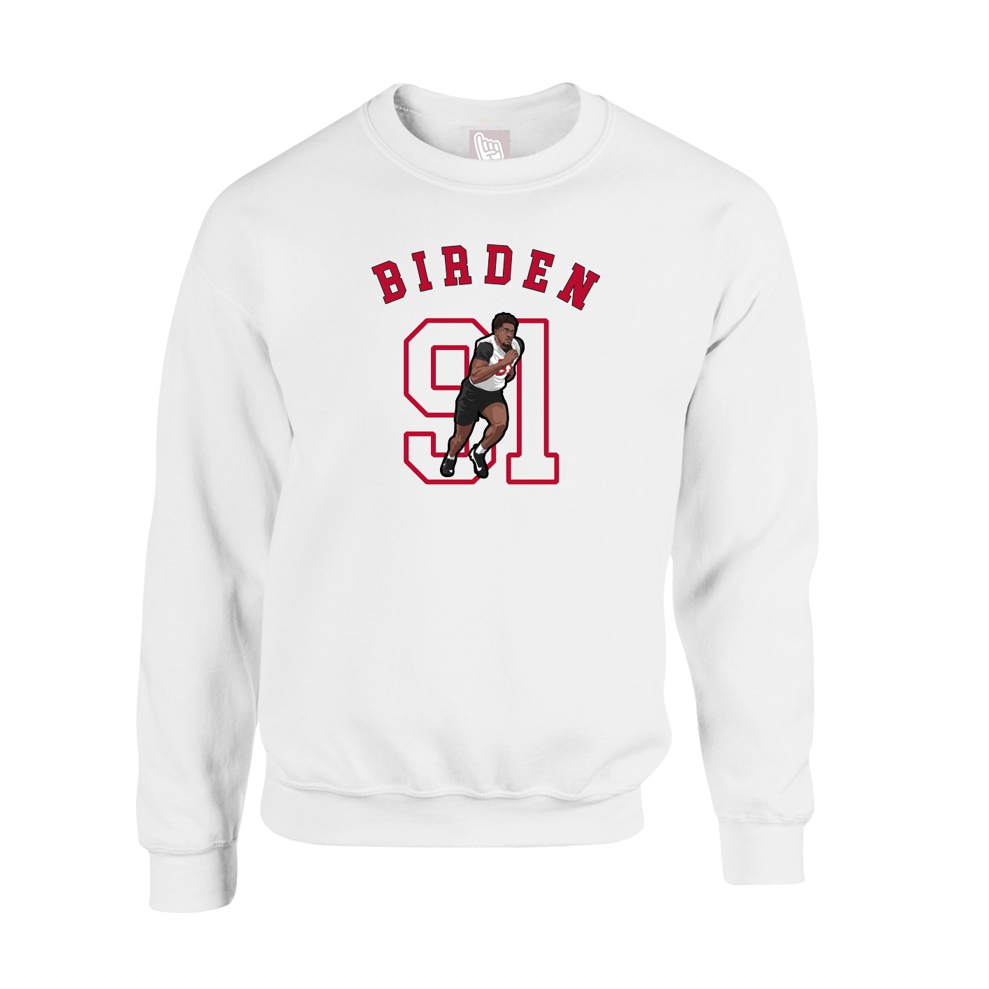 Fleece Crew — Shirsey Arch in White