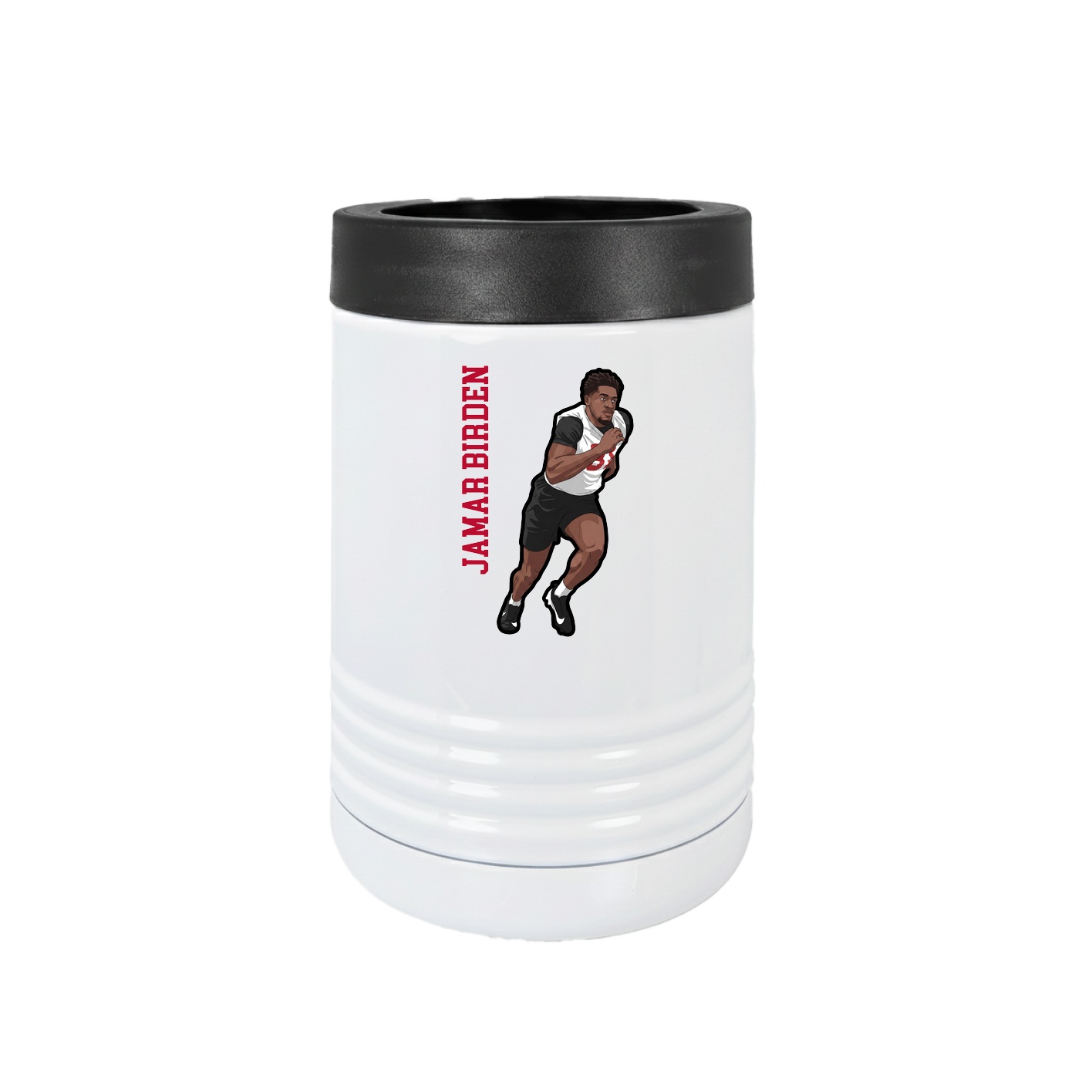 Beverage Holder — Name Vertical in White