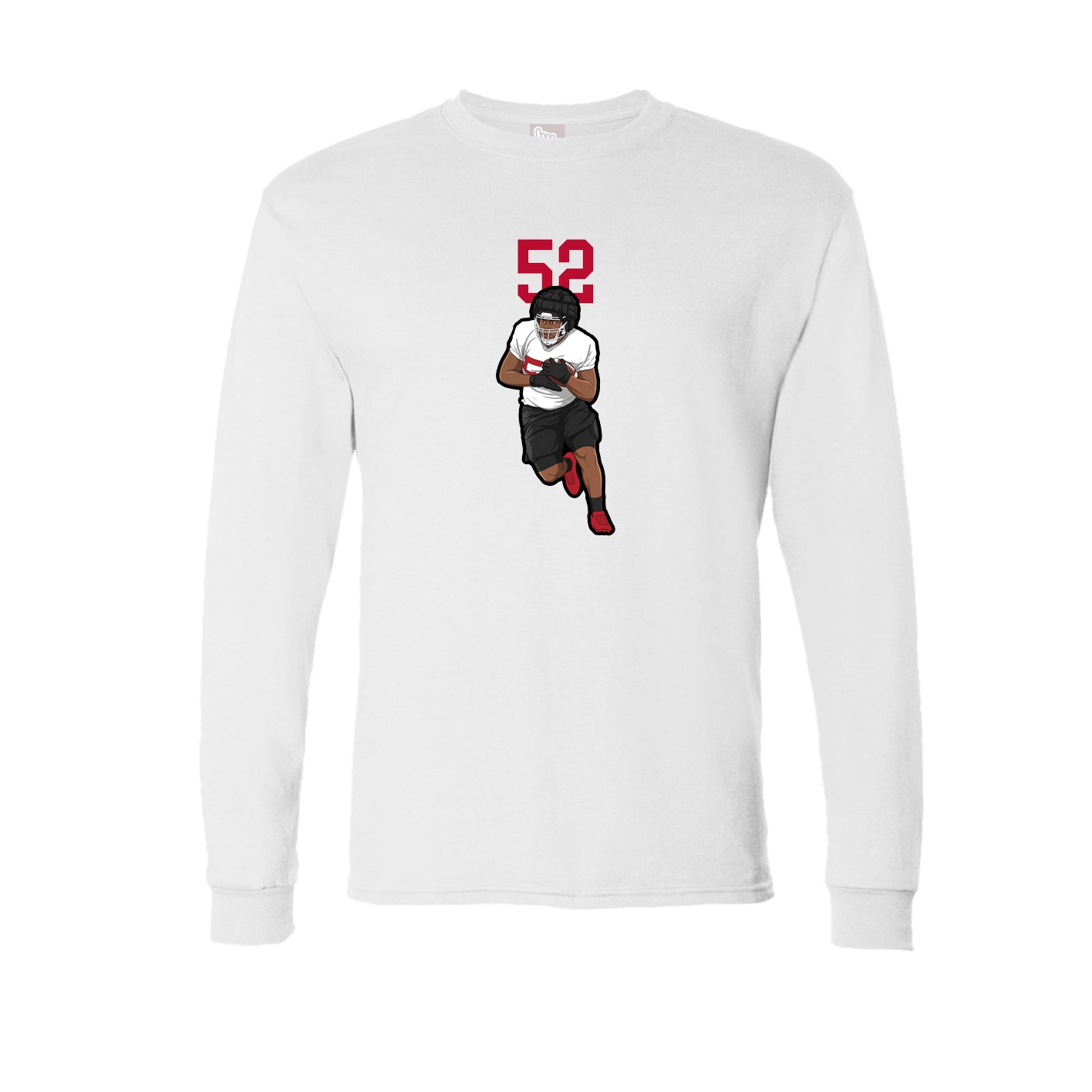 Long Sleeve Tee — Number Top in White