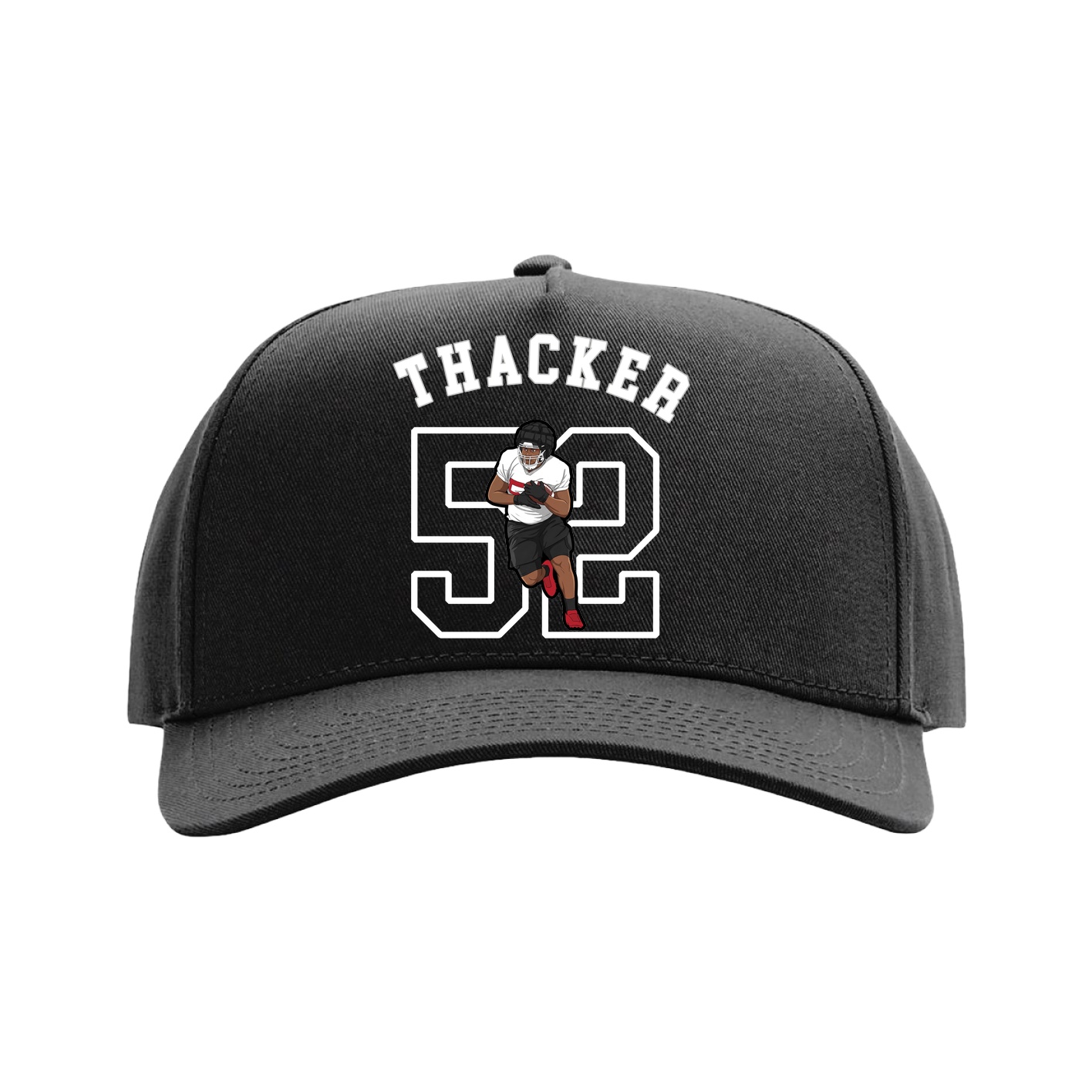 Full Fabric Five-Panel Champ Cap — Shirsey Arch in Black